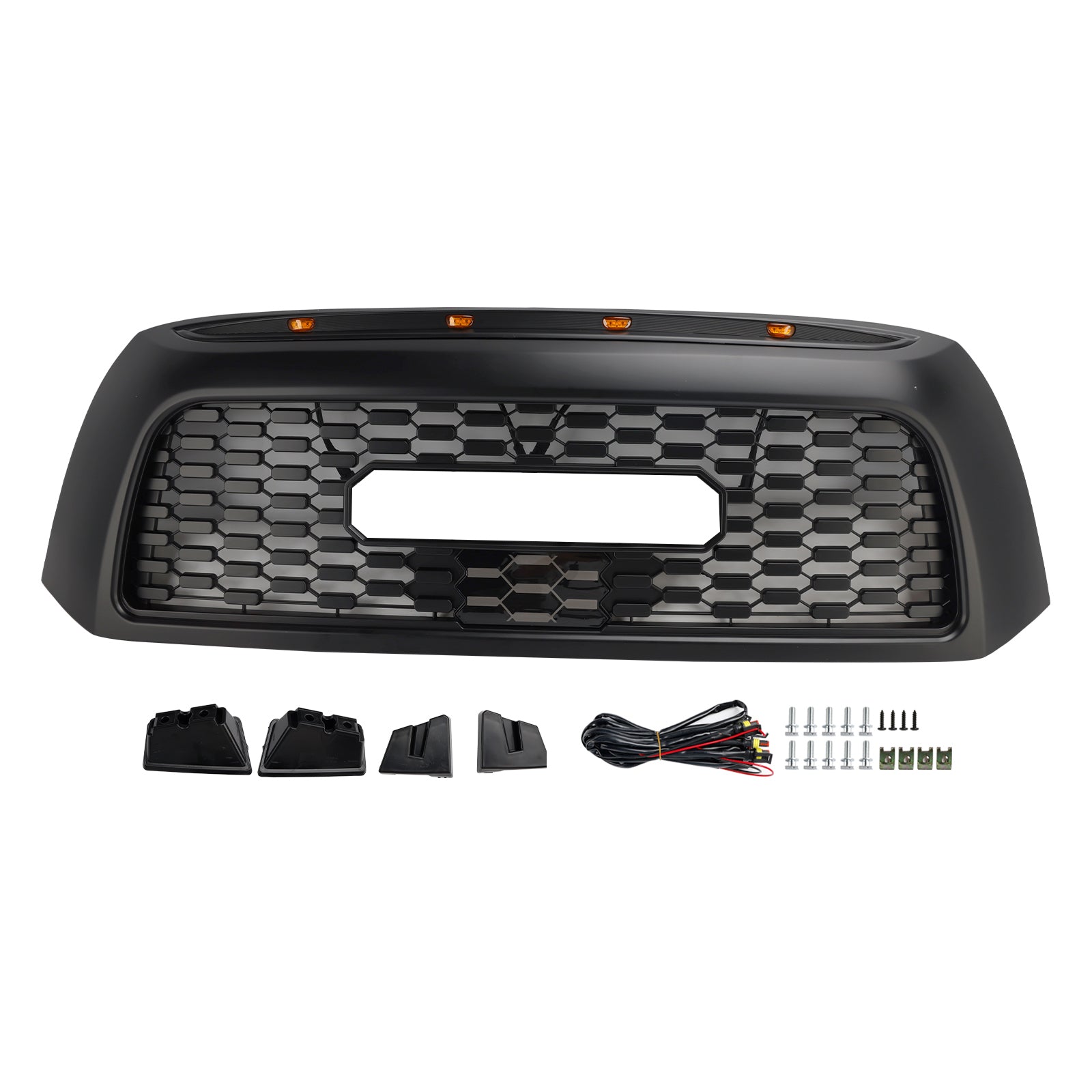 2006-2009 Toyota Tundra TRD PRO Honeycomb Front Bumper Grill Grille Black