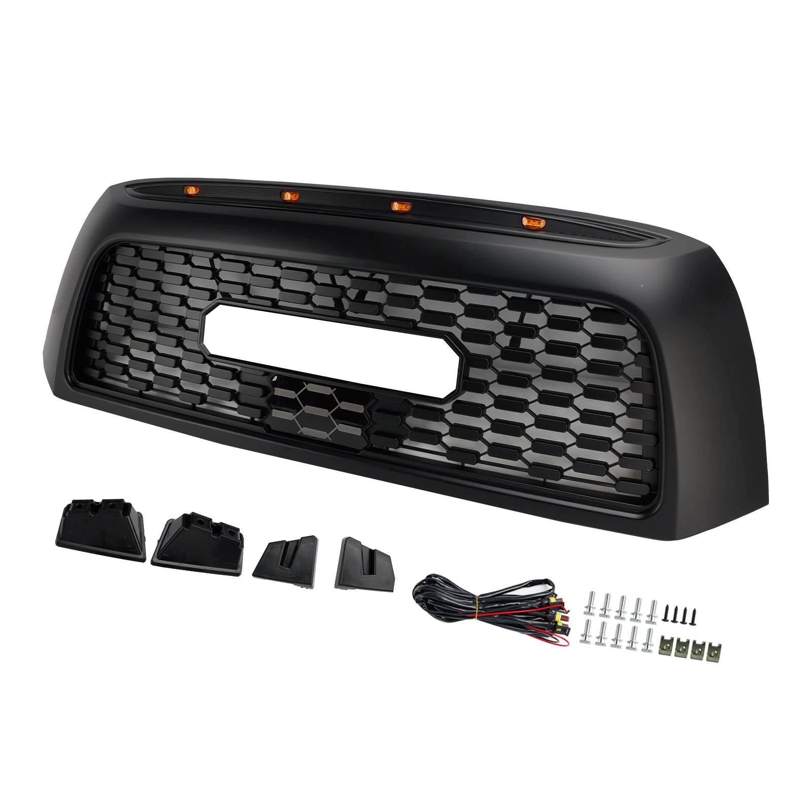 2006-2009 Toyota Tundra TRD PRO Honeycomb Front Bumper Grill Grille Black