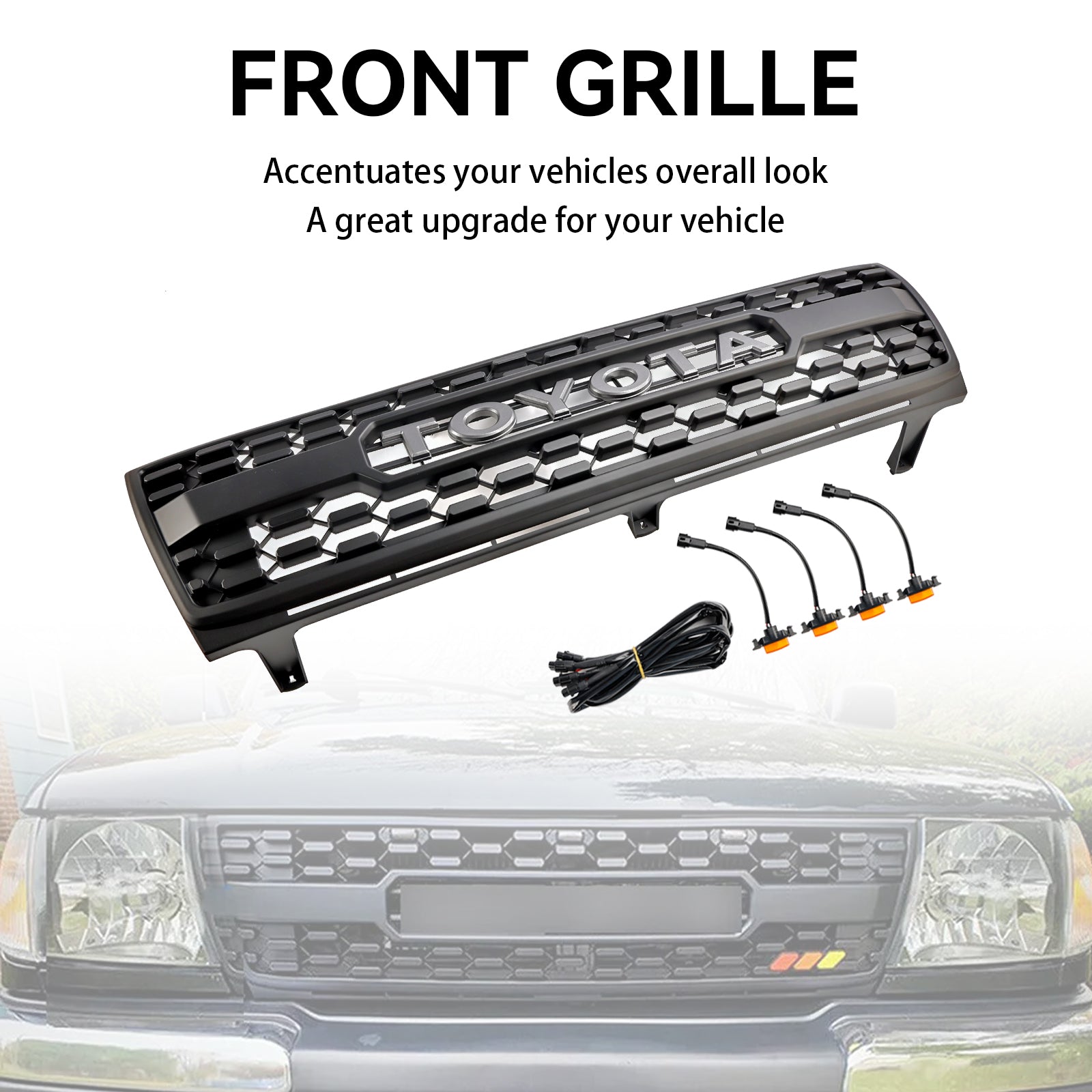 1997-2000 Toyota Tacoma TRD PRO Honeycomb Front Bumper Grill Grille