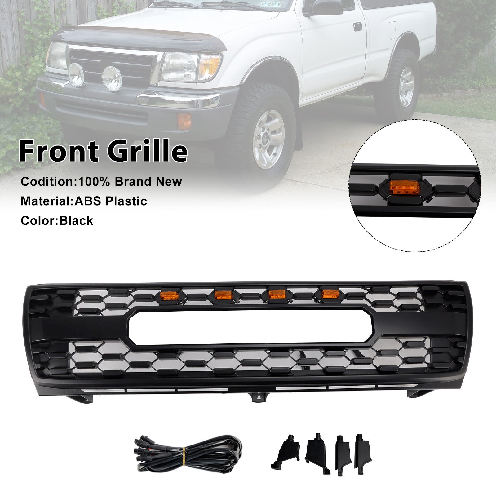 1997-2000 Toyota Tacoma TRD PRO Honeycomb Front Bumper Grill Grille