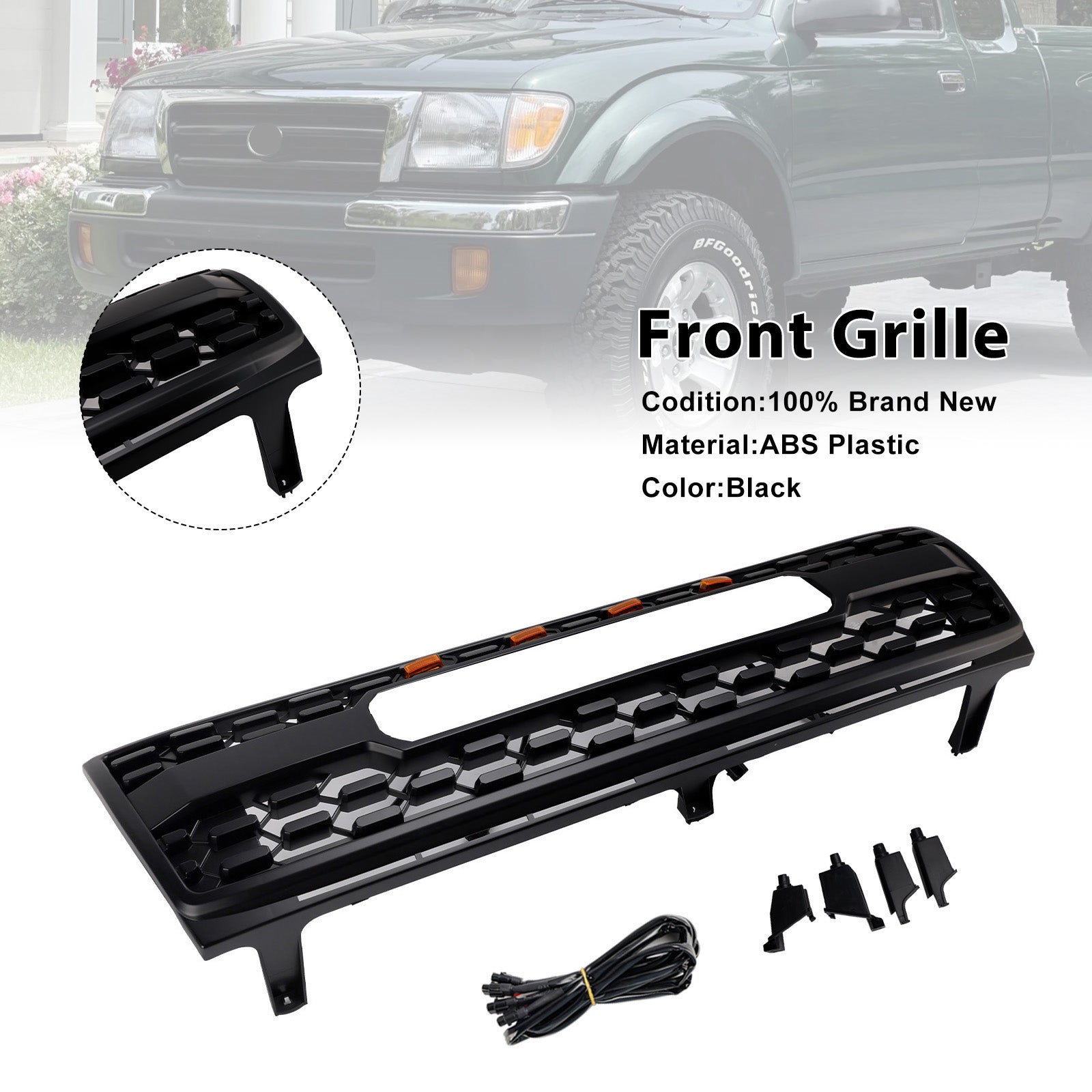 1997-2000 Toyota Tacoma TRD PRO Honeycomb Front Bumper Grill Grille