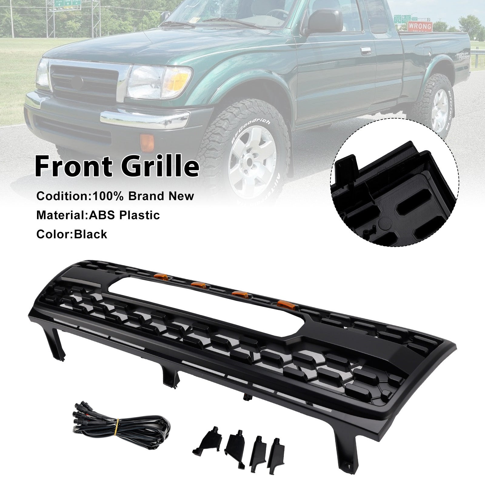 1997-2000 Toyota Tacoma TRD PRO Honeycomb Front Bumper Grill Grille