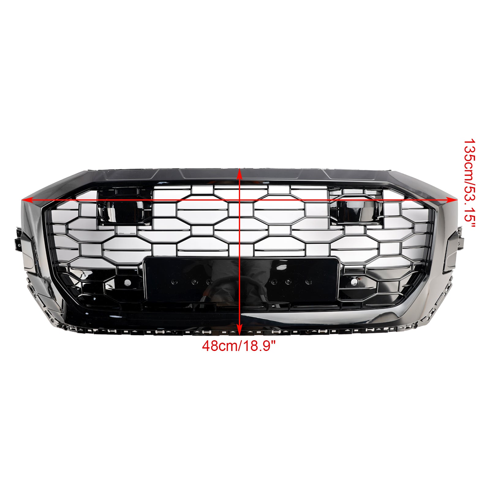 2019-2023 Audi Q8/SQ8 RSQ8 Style Gloss Black Front Honeycomb Mesh Grille