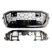 2019-2023 Audi Q8/SQ8 RSQ8 Style Gloss Black Front Honeycomb Mesh Grille