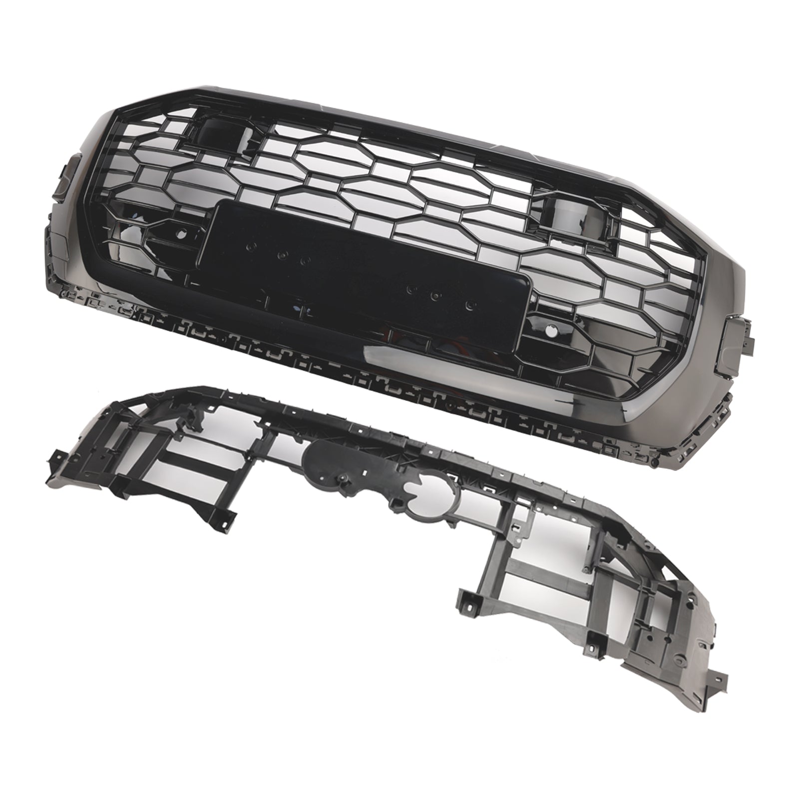 2019-2023 Audi Q8/SQ8 RSQ8 Style Gloss Black Front Honeycomb Mesh Grille