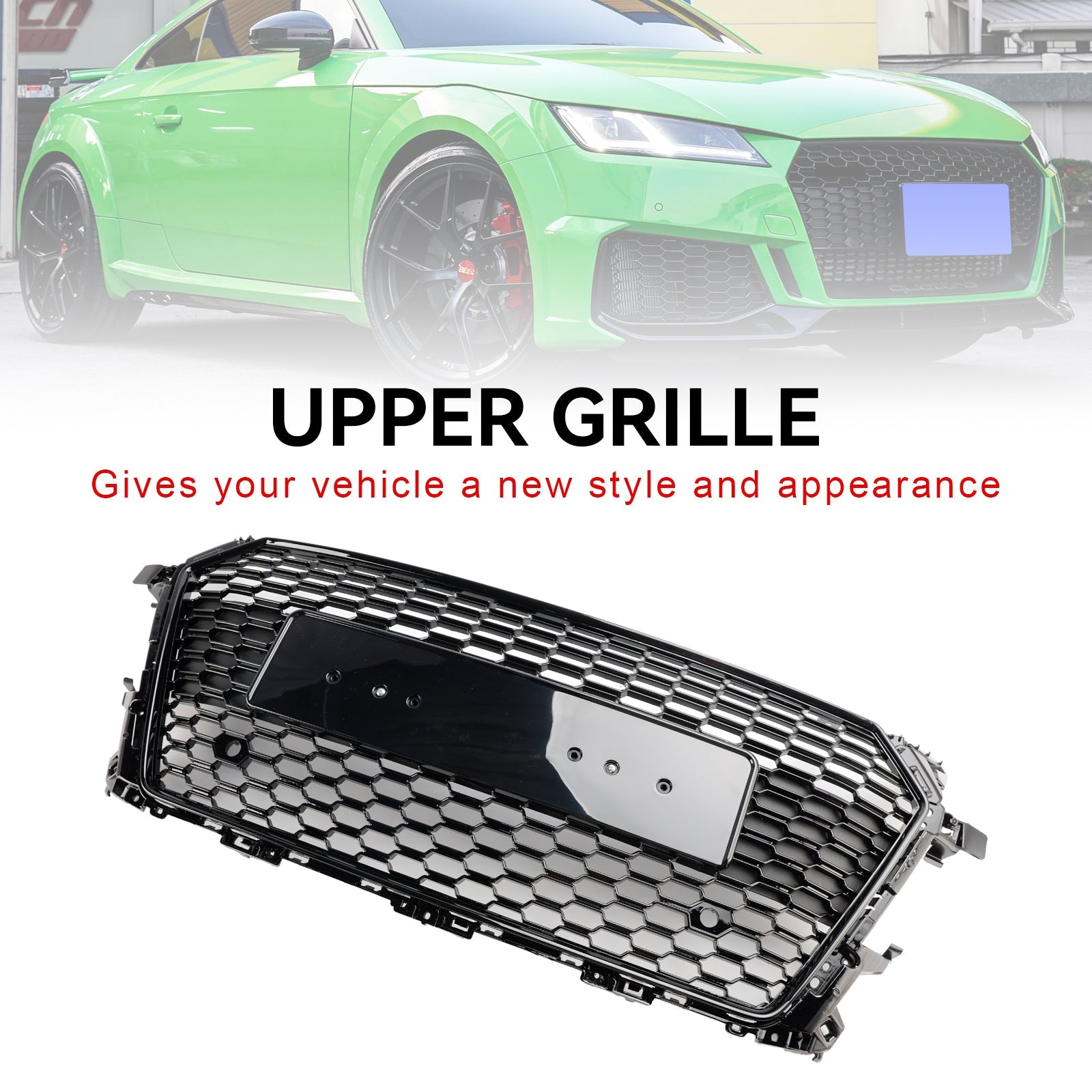 2014 2015 2016 2017 2018 2019 2020 2021 2022 2023 Audi TT MK3 FV 8S RS Style Front Honeycomb Grille Grill