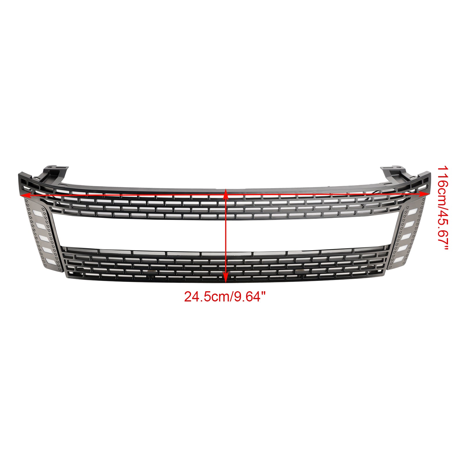 2012-2014 Ford Ranger T6 w/ LED Light Matt Black Front Bumper Grill Grille