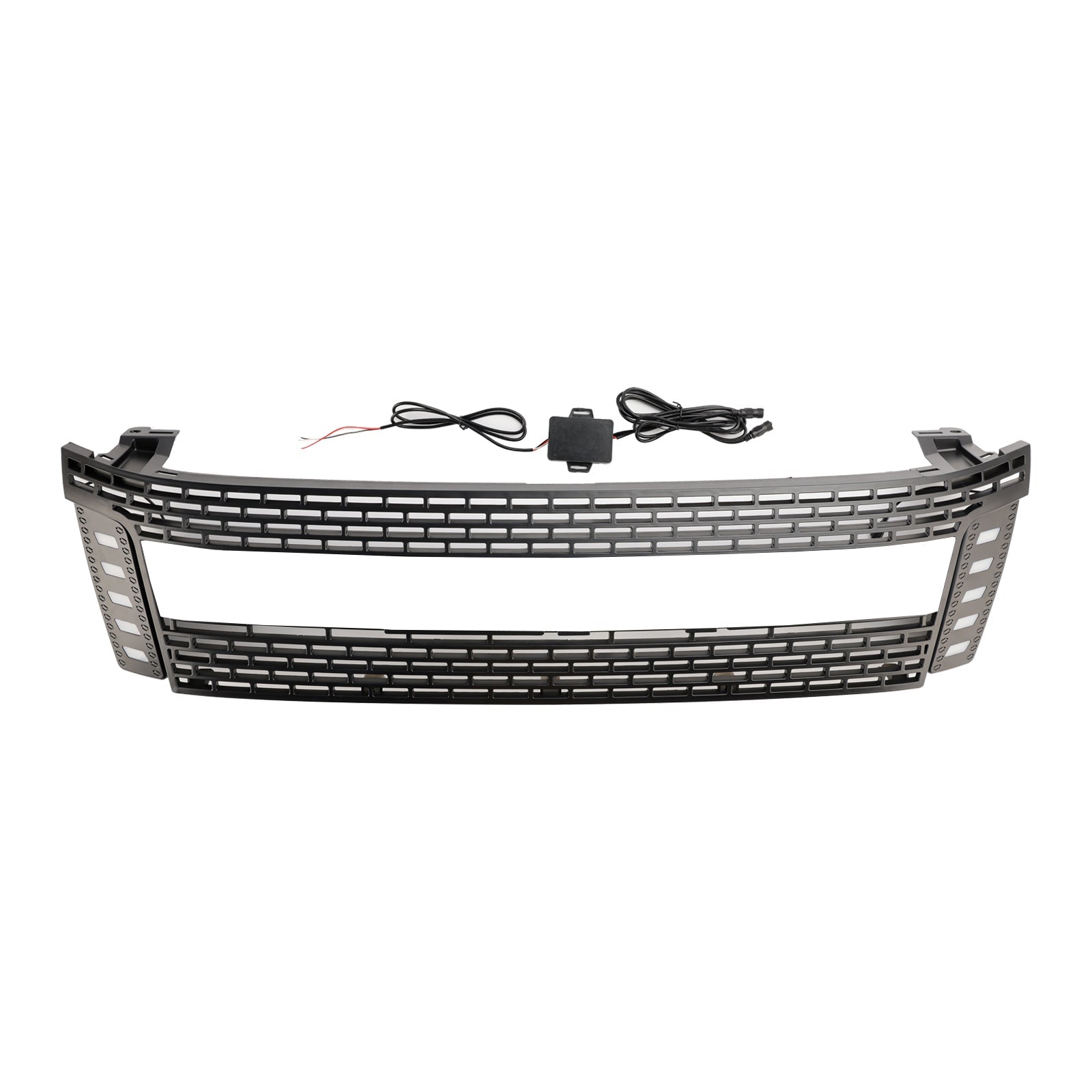 2012-2014 Ford Ranger T6 w/ LED Light Matt Black Front Bumper Grill Grille
