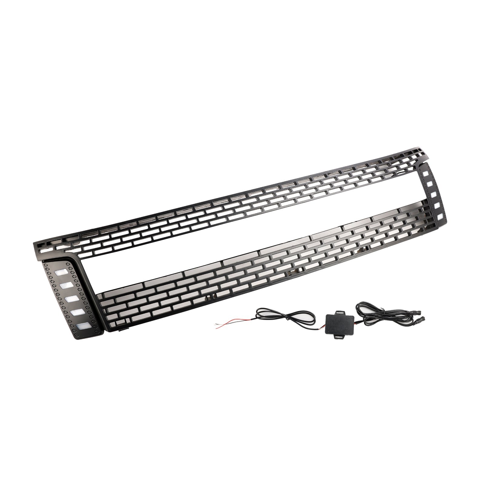 2012-2014 Ford Ranger T6 w/ LED Light Matt Black Front Bumper Grill Grille