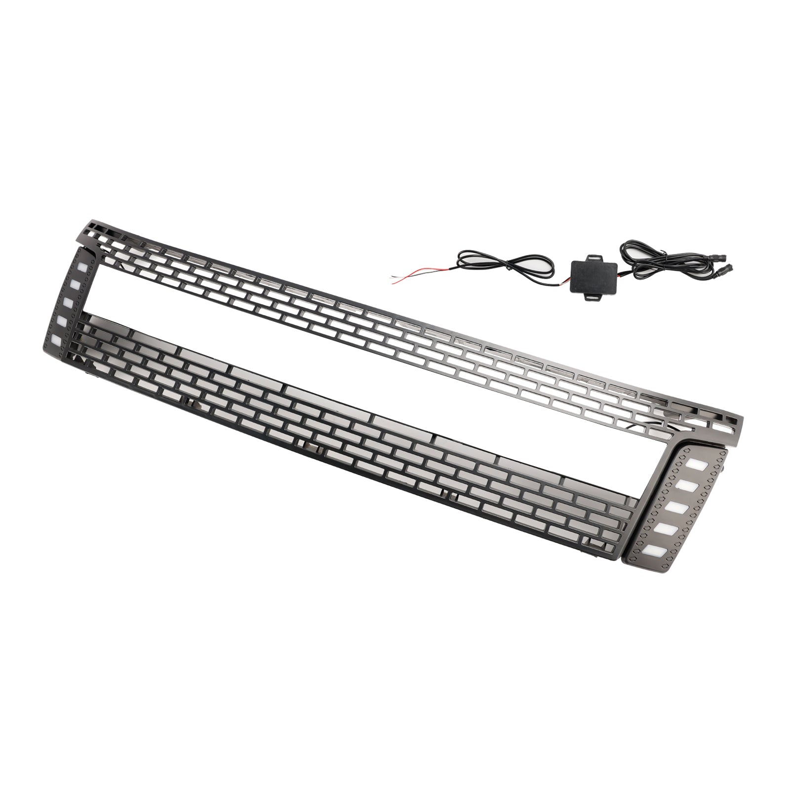 2012-2014 Ford Ranger T6 w/ LED Light Matt Black Front Bumper Grill Grille