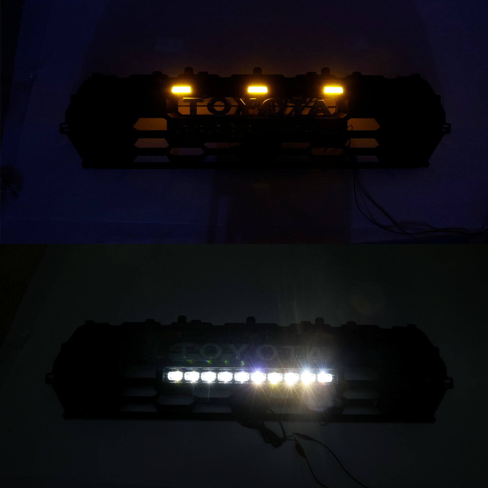 2024+ Toyota Tacoma Black Front Bumper Grille Grill With Led & Light Bar