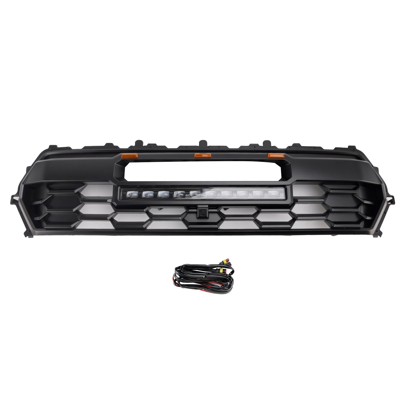 2024+ Toyota Tacoma With Led & Light Bar Black Front Bumper Grill Grille