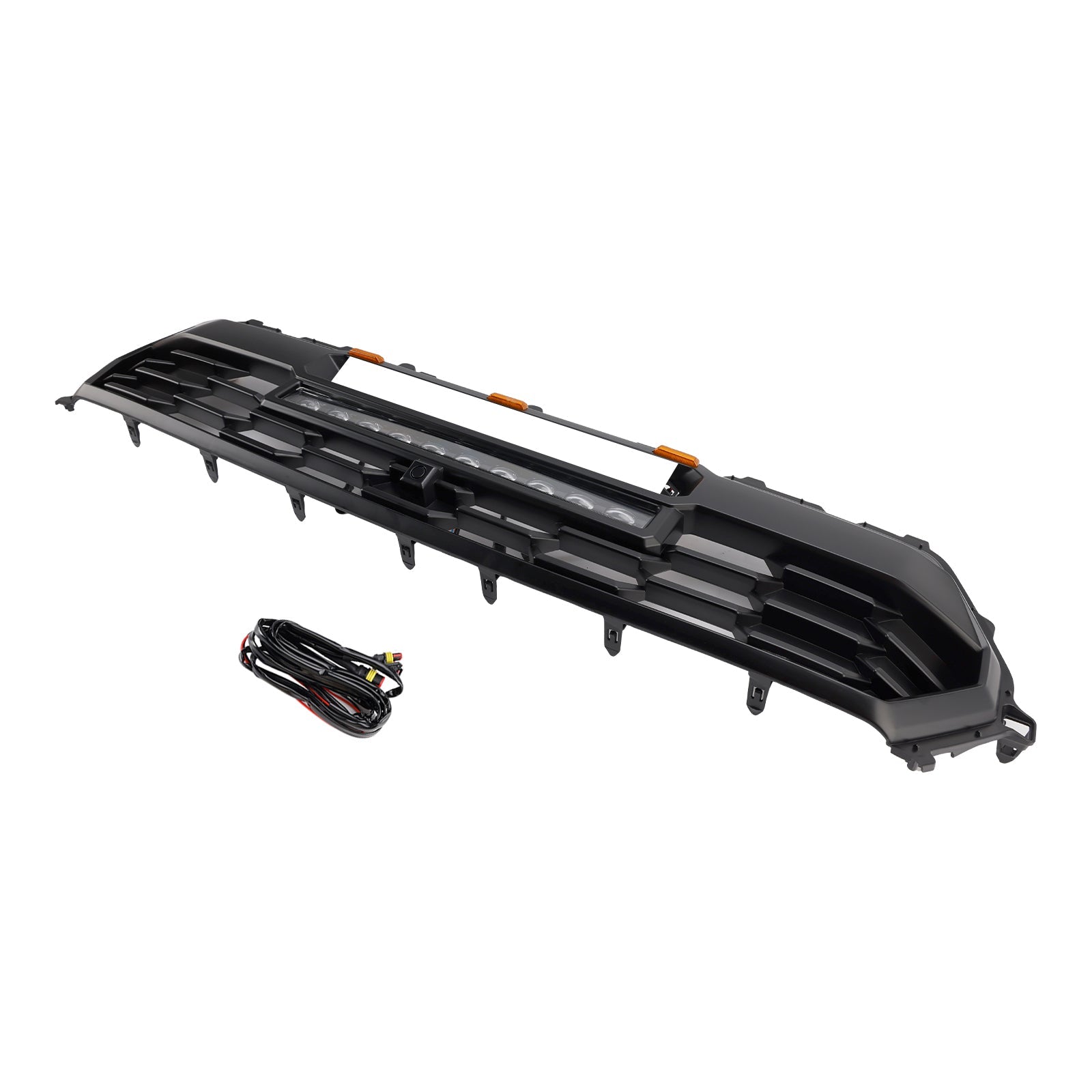 2024+ Toyota Tacoma With Led & Light Bar Black Front Bumper Grill Grille