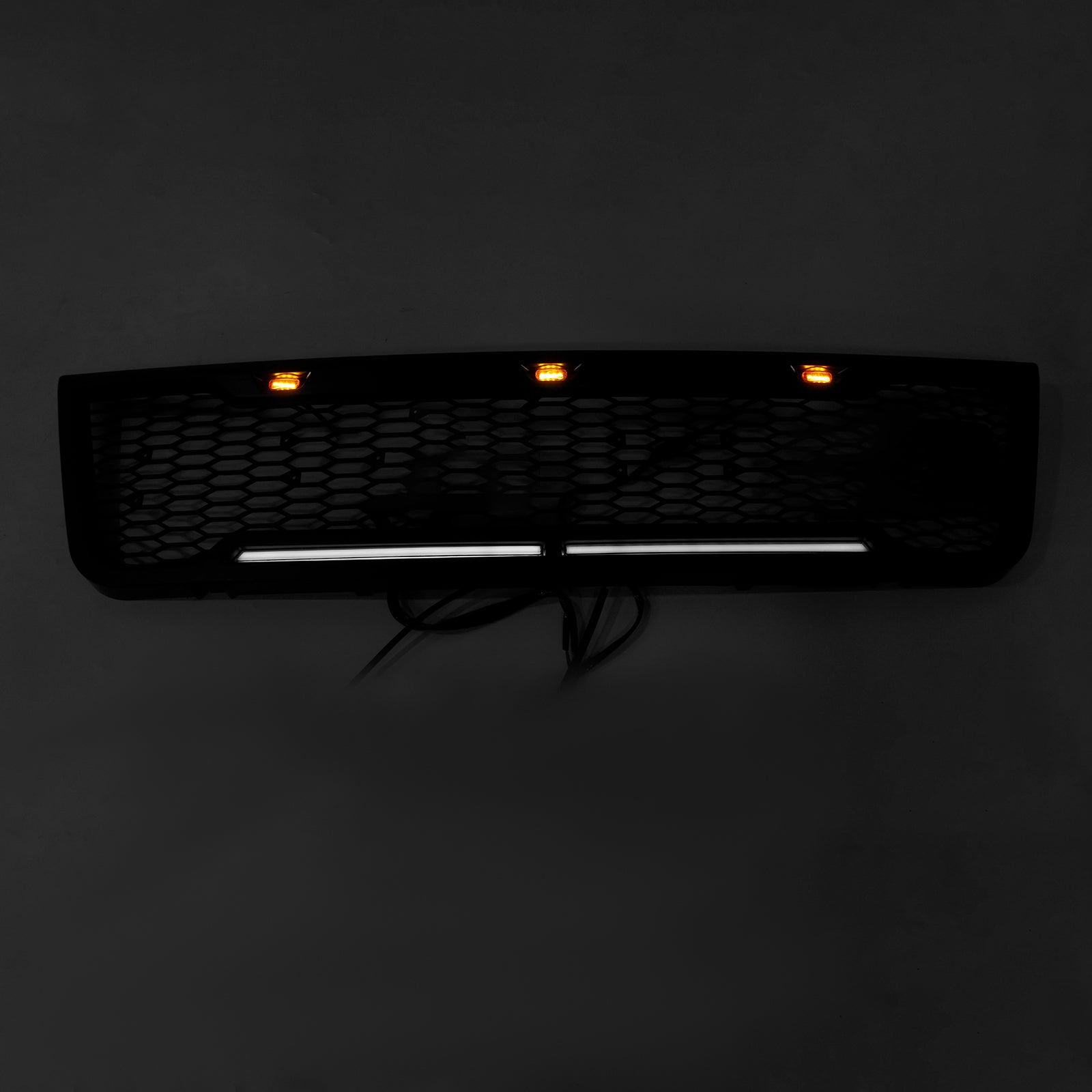 2003-2007 Ford E150 E250 E350 With Led Black Front Bumper Grill Grille