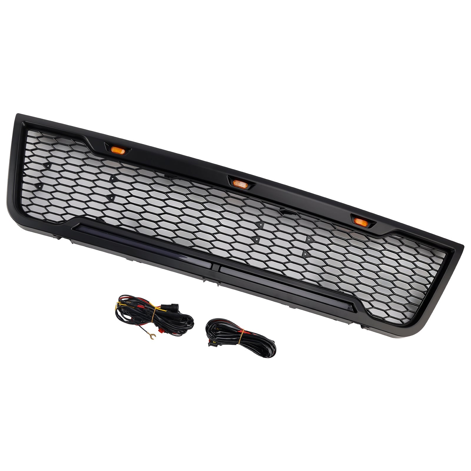 2003-2007 Ford E150 E250 E350 With Led Black Front Bumper Grill Grille