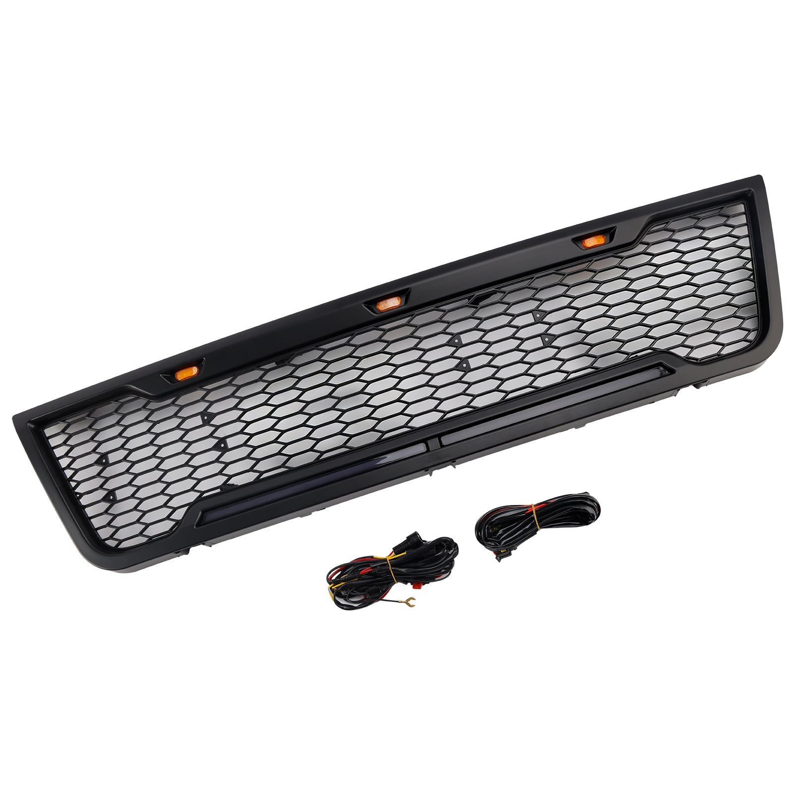 2003-2007 Ford E150 E250 E350 With Led Black Front Bumper Grill Grille