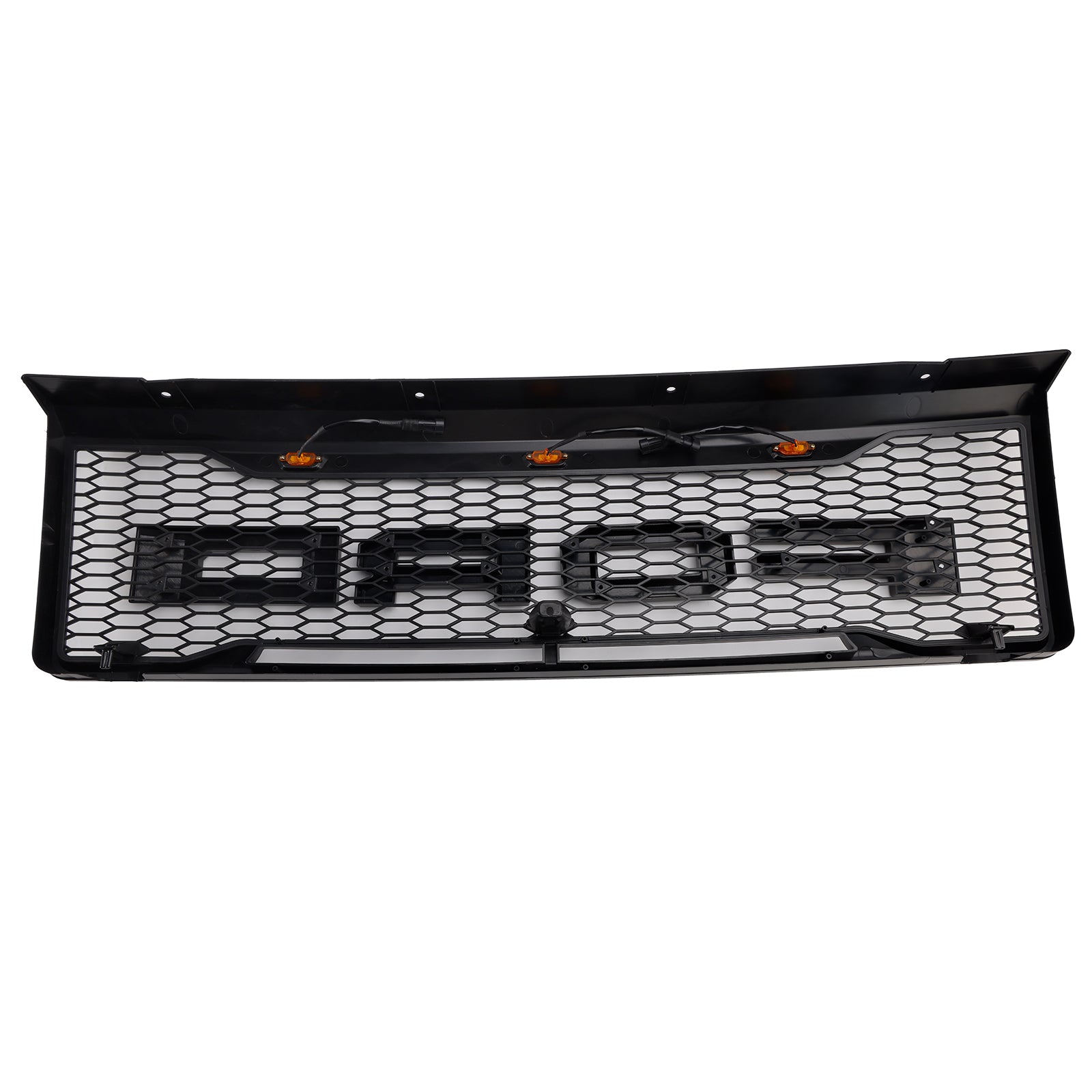1992-1996 Ford F150 W/ Led Matte Black Front Honeycomb Bumper Grille Grill