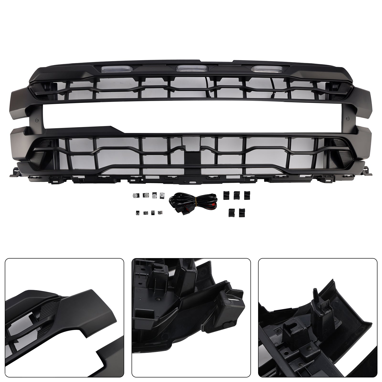 2024+ Ford F150 RAPTOR Black Front Bumper Grille Grill