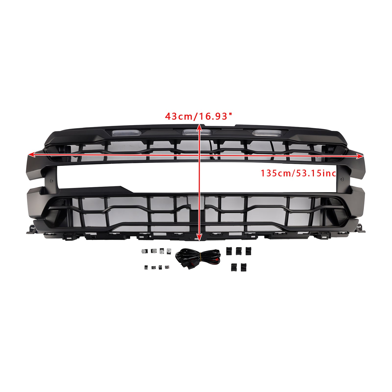 2024+ Ford F150 RAPTOR Black Front Bumper Grille Grill