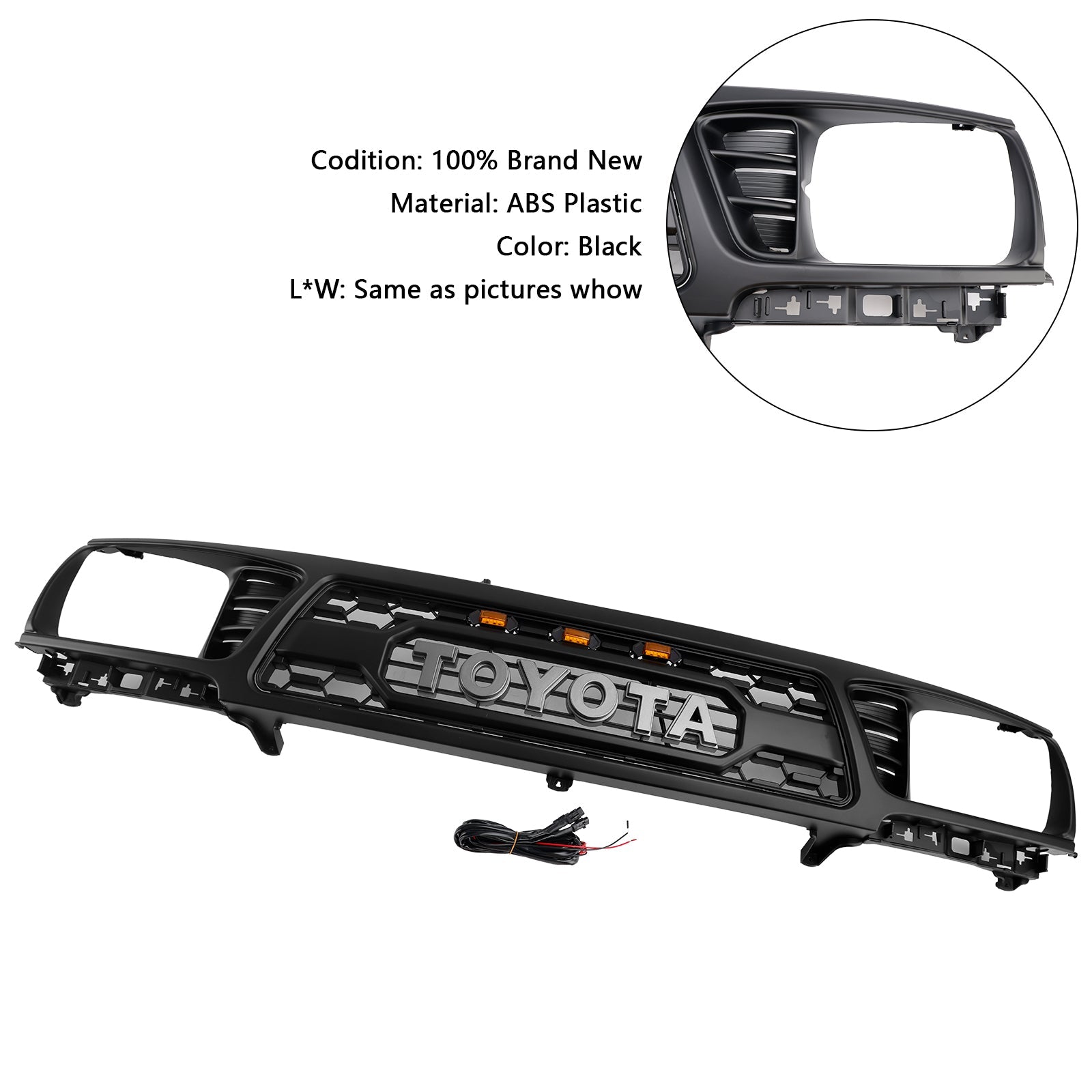 1995-1997 Toyota Tacoma TRD PRO Honeycomb Front Bumper Grill Grille