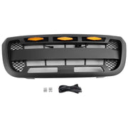 2004-2011 Ford Ranger With LED Light Matt Black Front Bumper Grill Grille