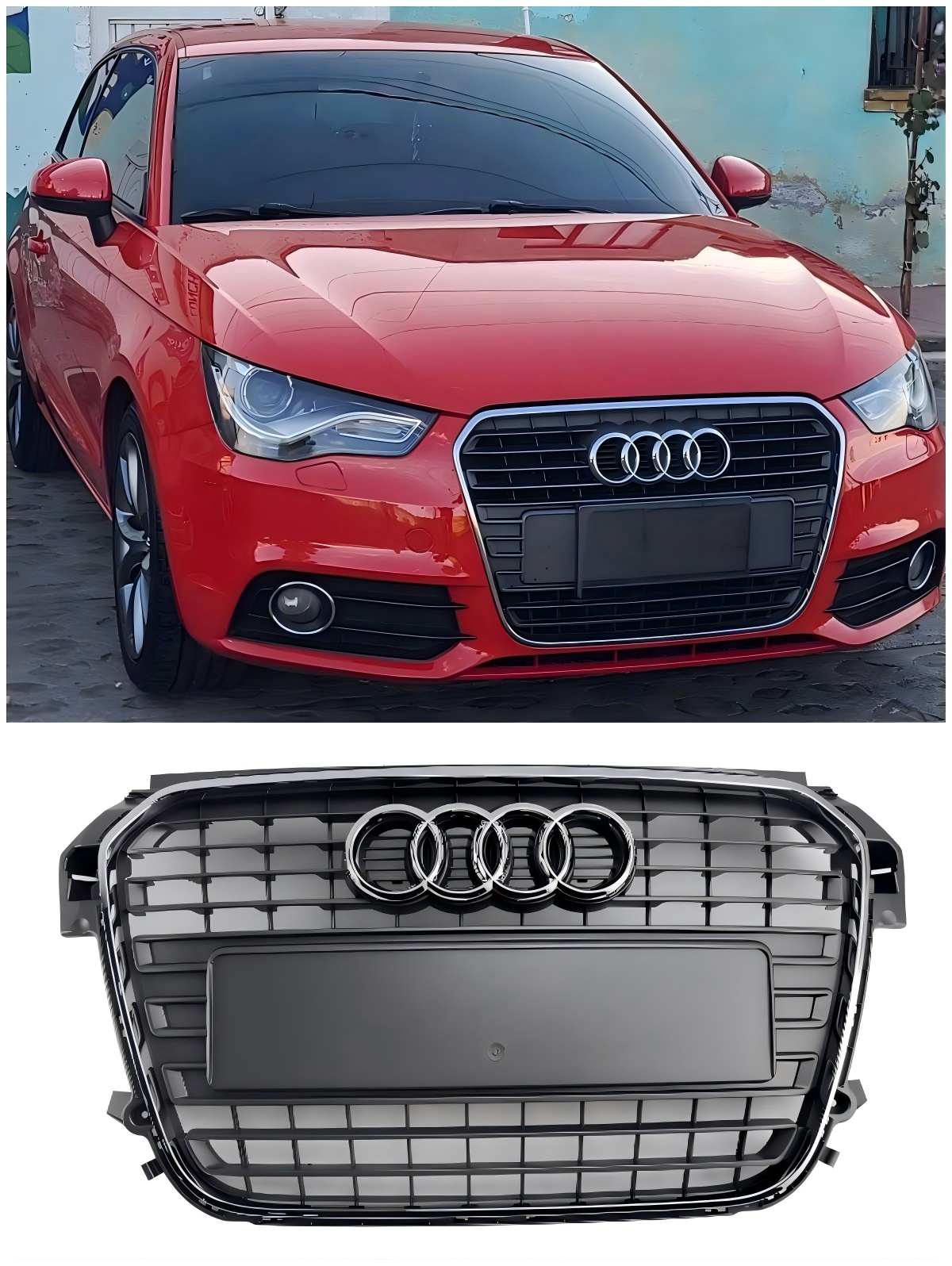 Audi A1 S-Line MK1 2010-2014 Chrome Front Bumper Grill Grille