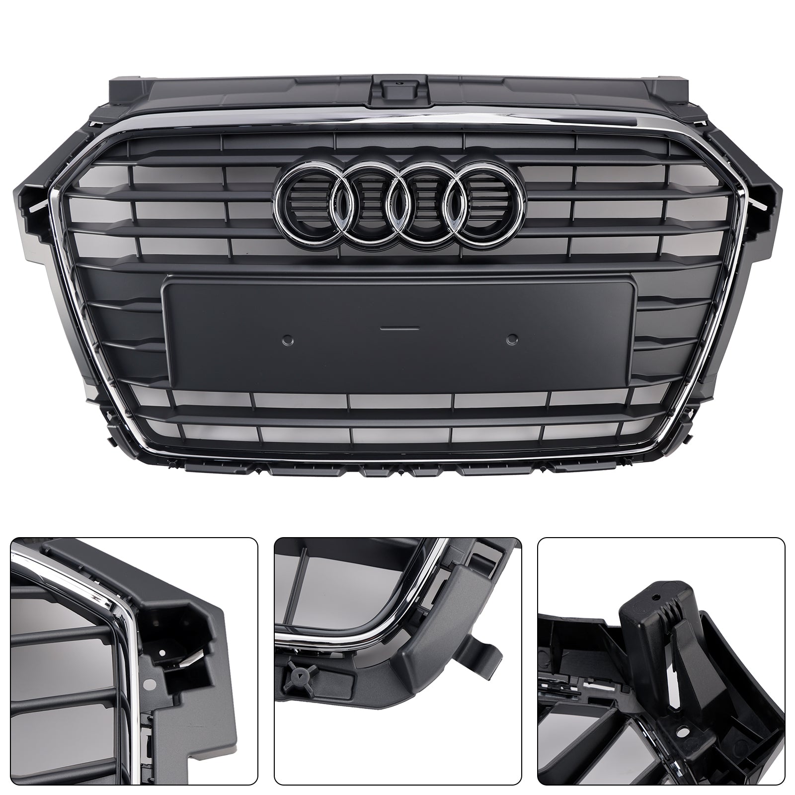 2016 2017 2018 2019 Audi A1 S1 MK1 Facelift Chrome Front Bumper Grille Grill 8XA853651B 8XA853651
