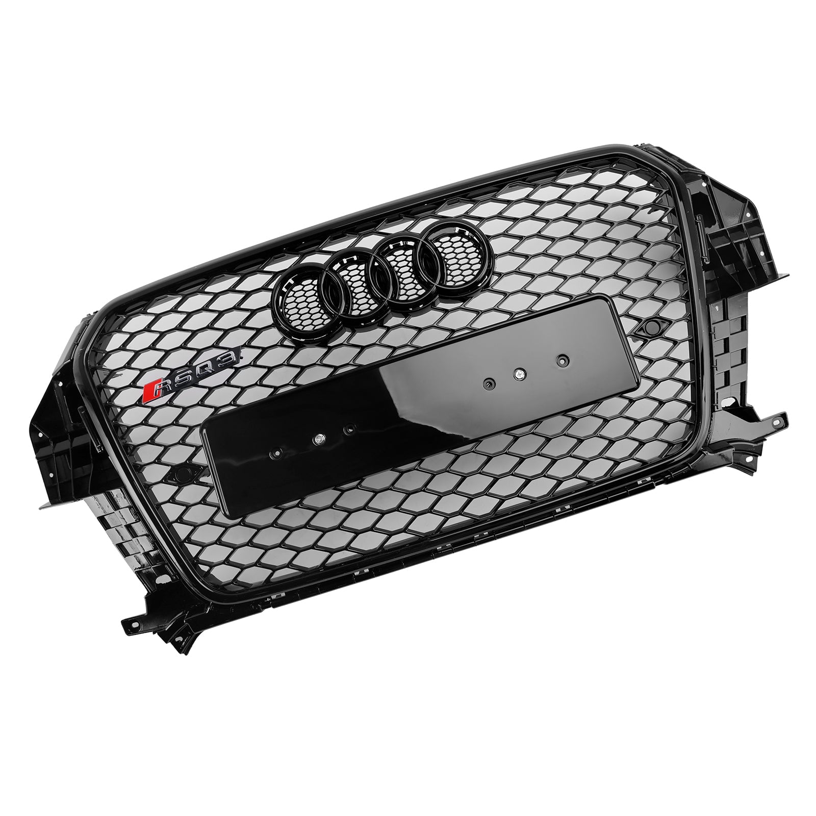 2011-2015 Audi Q3 S-Line RSQ3 Style Gloss Black Front Honeycomb Mesh Grille