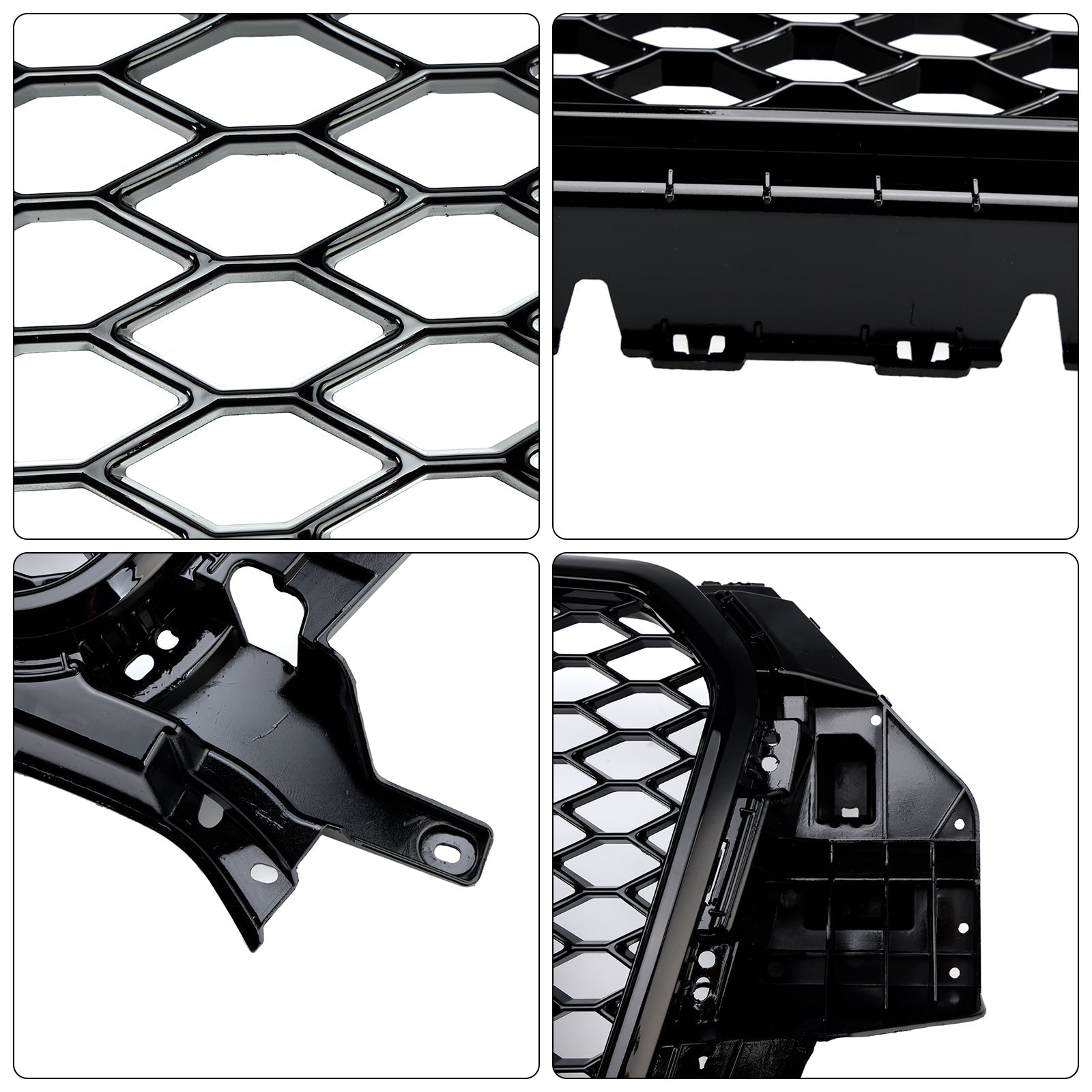2011-2015 Audi Q3 S-Line RSQ3 Style Front Honeycomb Mesh Grille Gloss Black