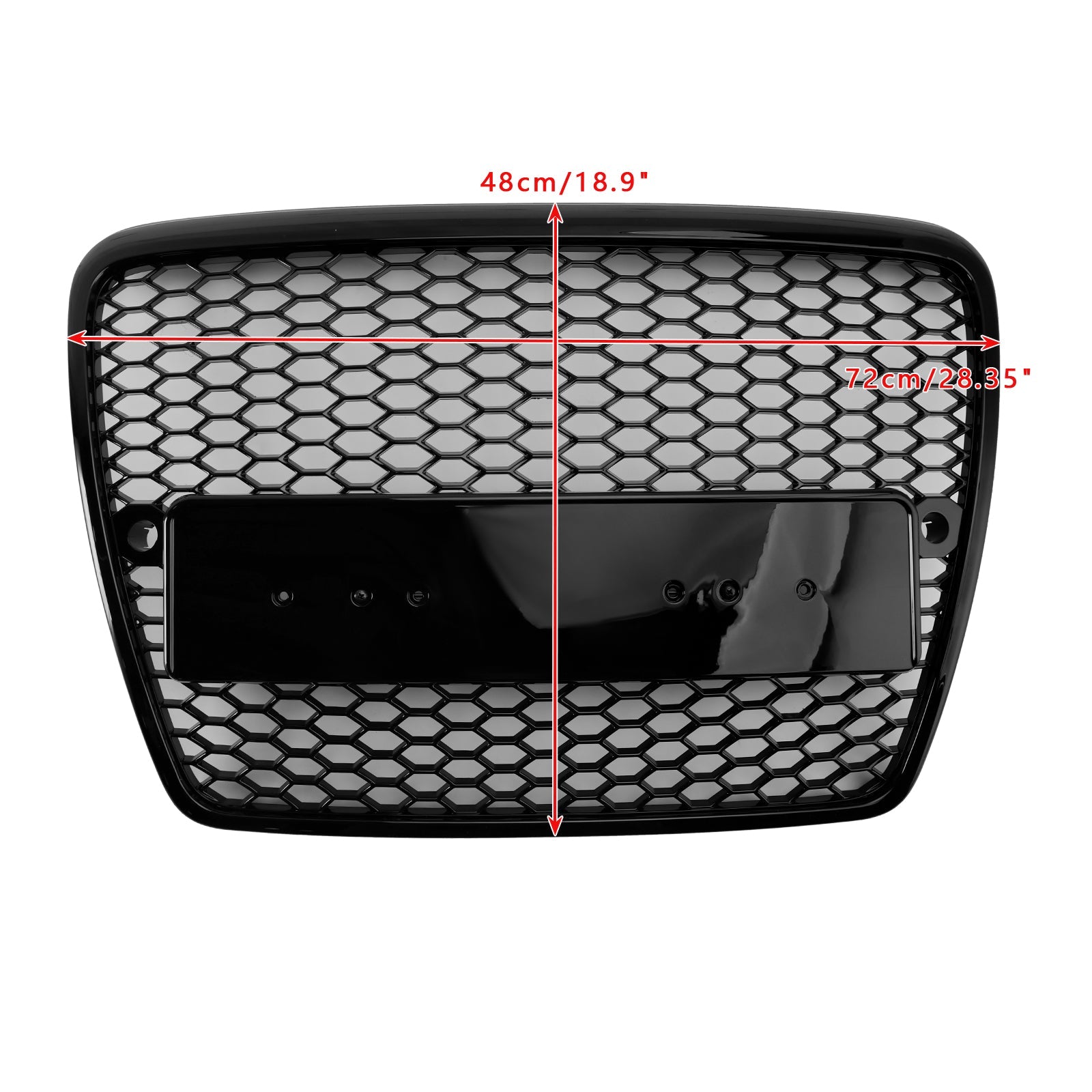 2004 2005 2006 2007 2008 Audi A6 C6 Pre-Facelift Black Front Honeycomb Bumper Grill Grille