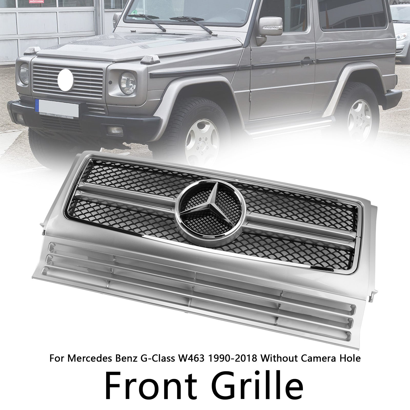 1990-2018 Mercedes Benz W463 Chrome Black Front Bumper Grille Grill Generic