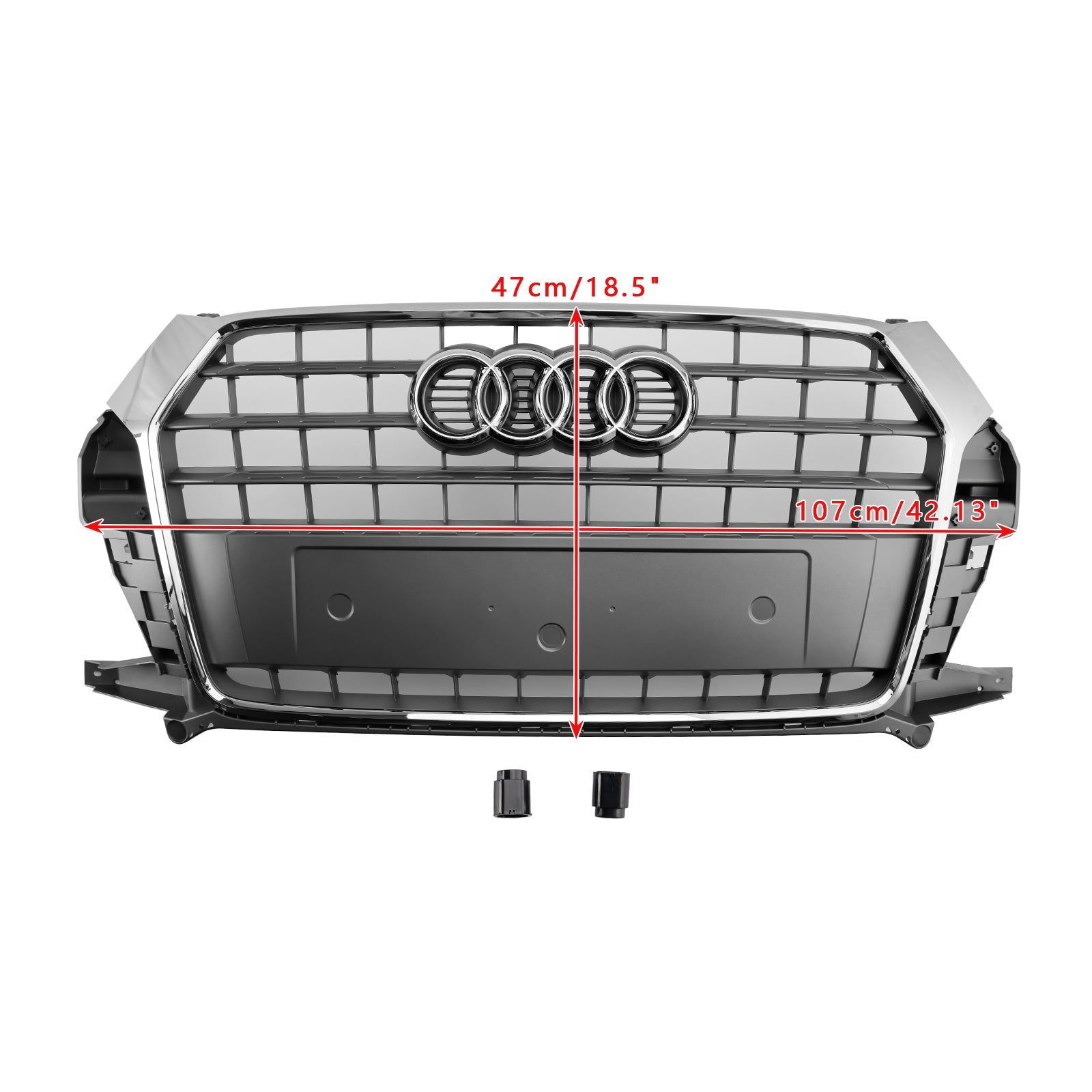 2016-2018 Audi Q3 8U Facelift Chrome Front Bumper Grill Grille 8U0853653M