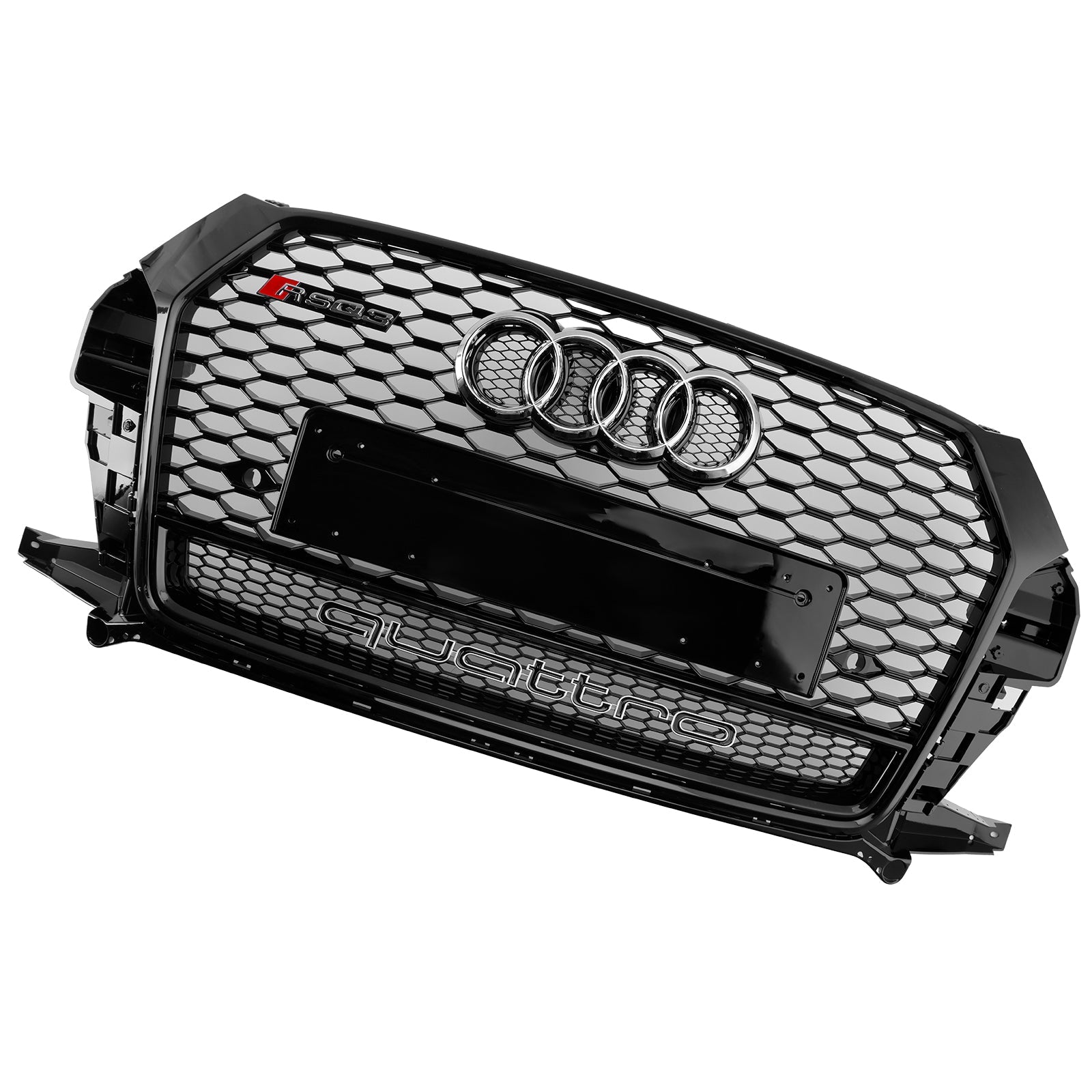 2016-2018 Audi Q3 RSQ3 Style Front Honeycomb Grill Grille Gloss Black