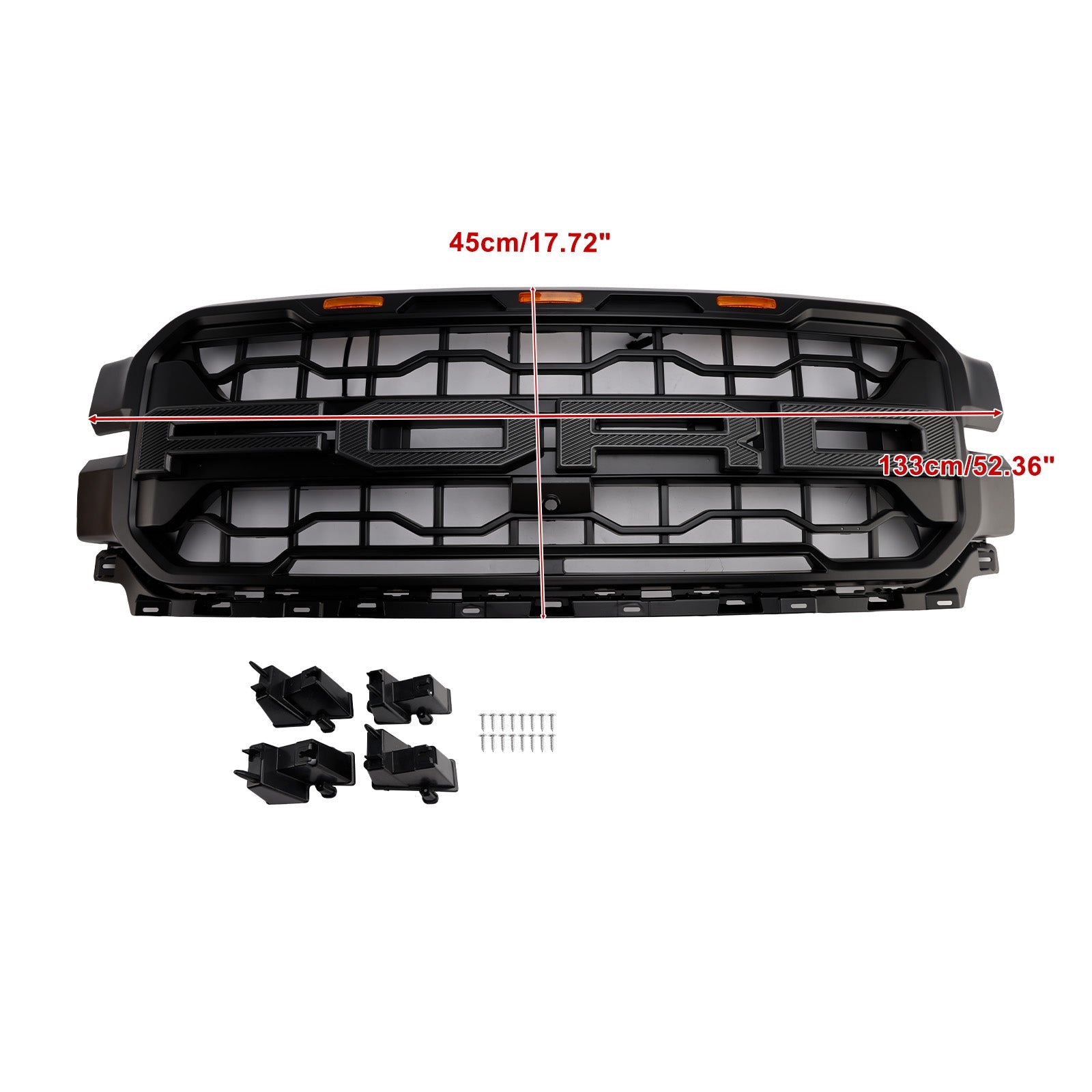 2024+ Ford F150 With LED Black Front Bumper Grille Grill