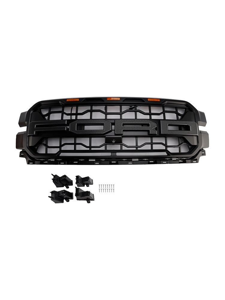 2024+ Ford F150 With LED Black Front Bumper Grille Grill