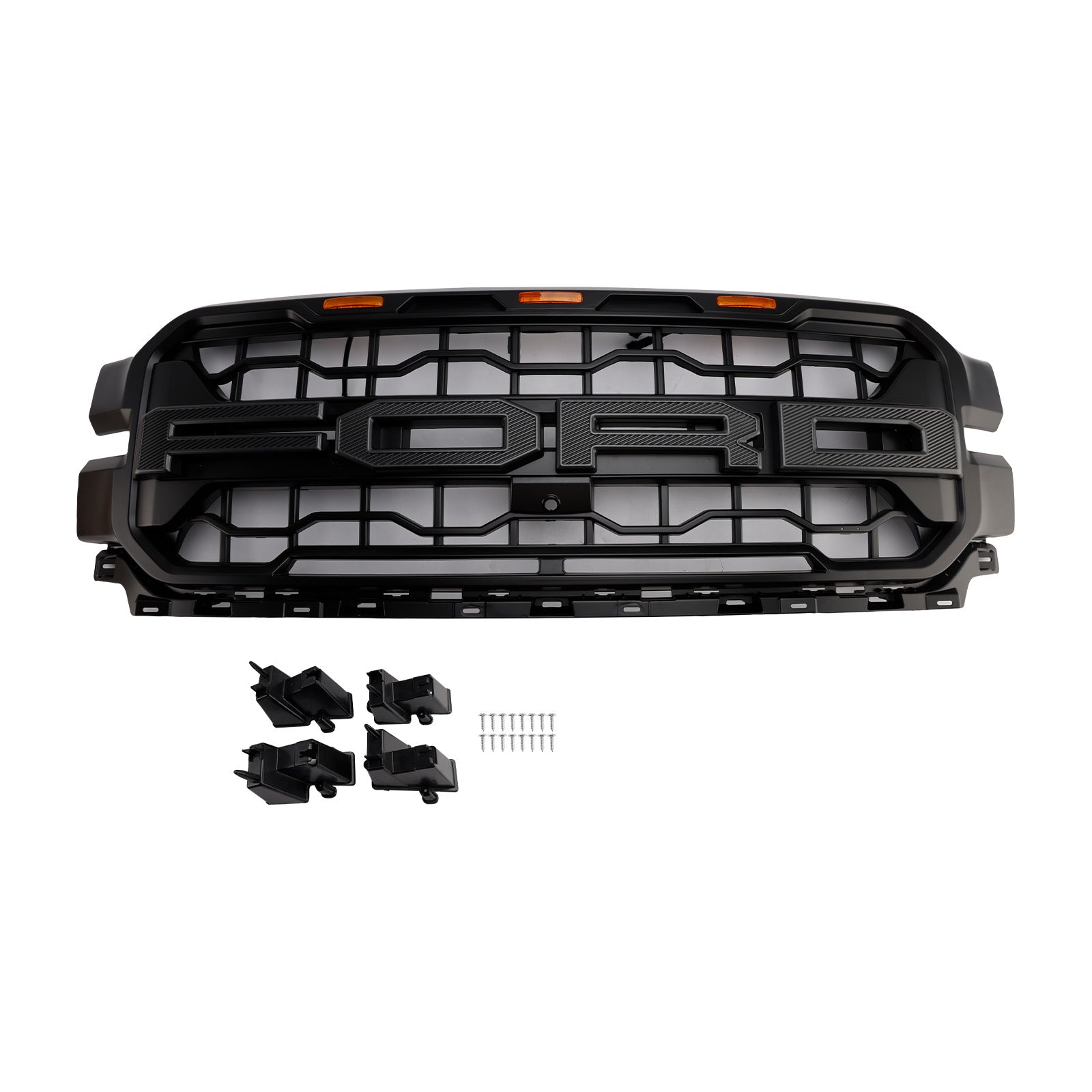 2024+ Ford F150 With LED Black Front Bumper Grille Grill