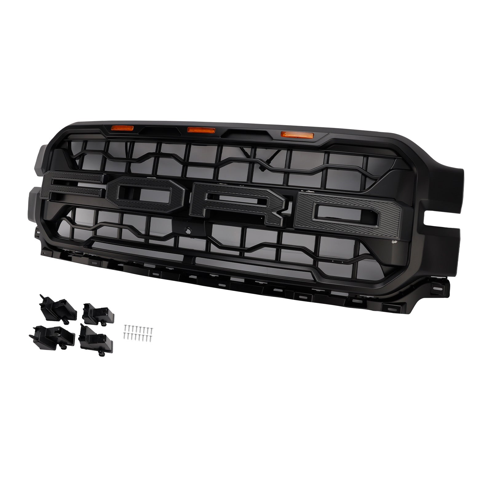 2024+ Ford F150 With LED Black Front Bumper Grille Grill