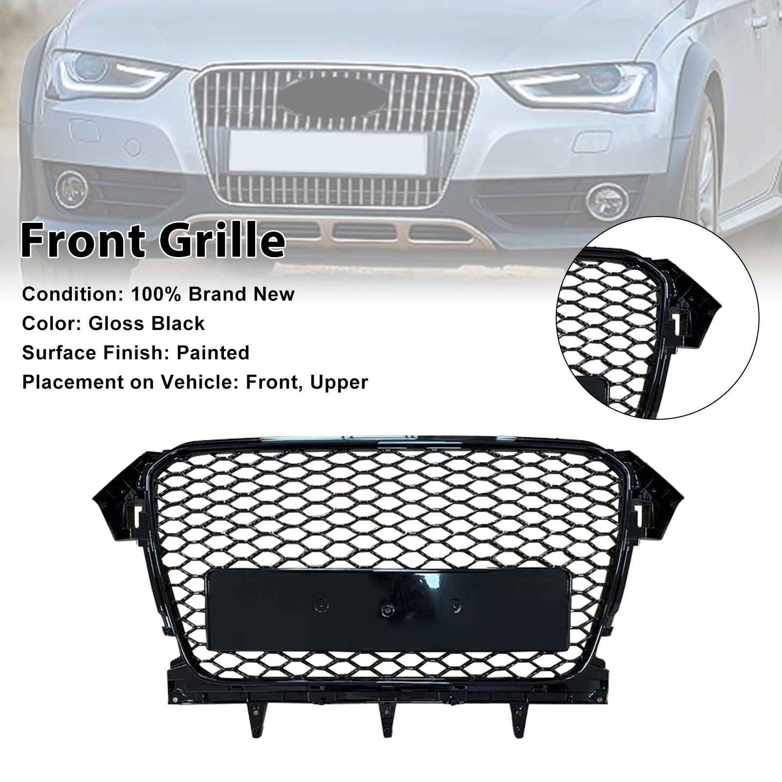 2013-2016 Audi A4 B8.5 Allroad only RS4 Style Front Bumper Grill Grille