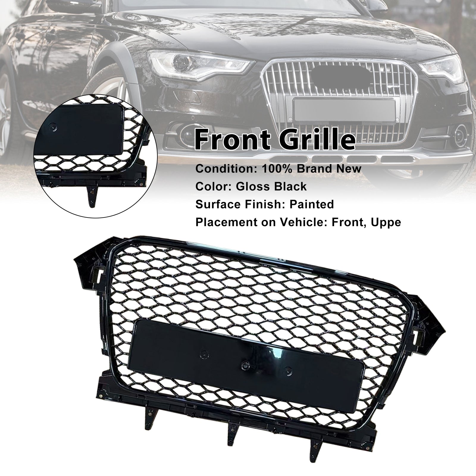 2013-2016 Audi A4 B8.5 Allroad only RS4 Style Front Bumper Grill Grille