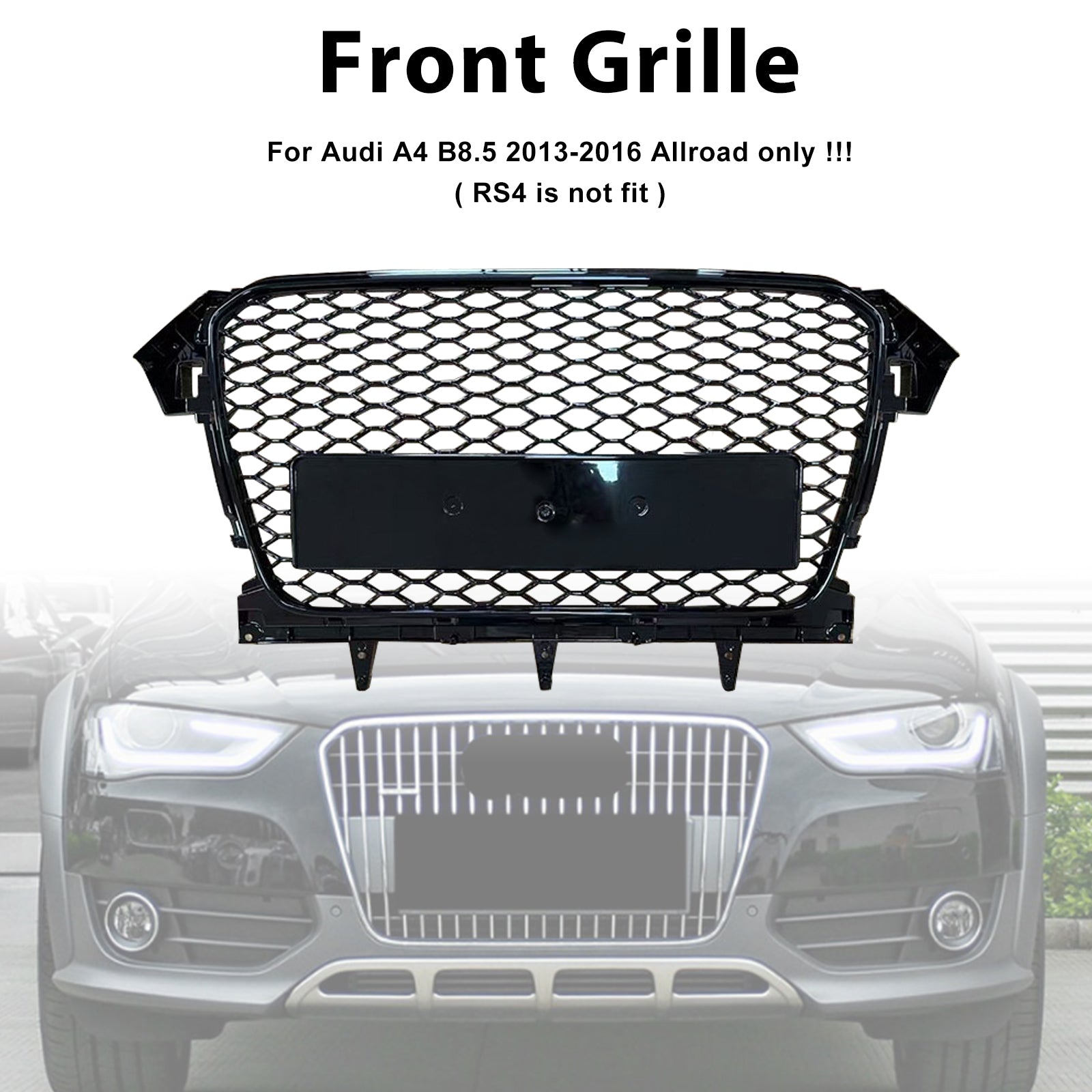 2013-2016 Audi A4 B8.5 Allroad only RS4 Style Front Bumper Grill Grille