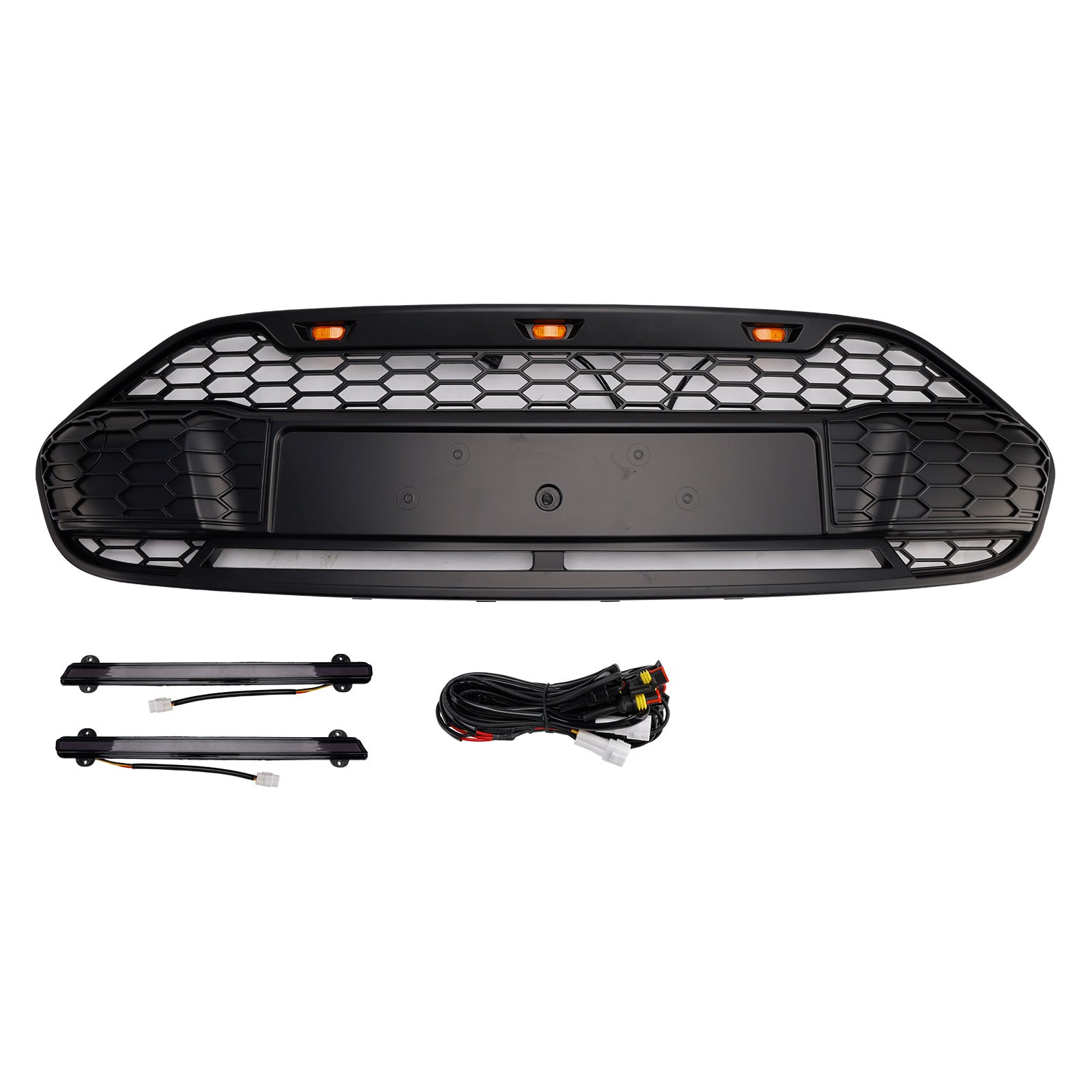 Ford Transit Connect 2014-2018 With LED Black Front Bumper Grill Grille