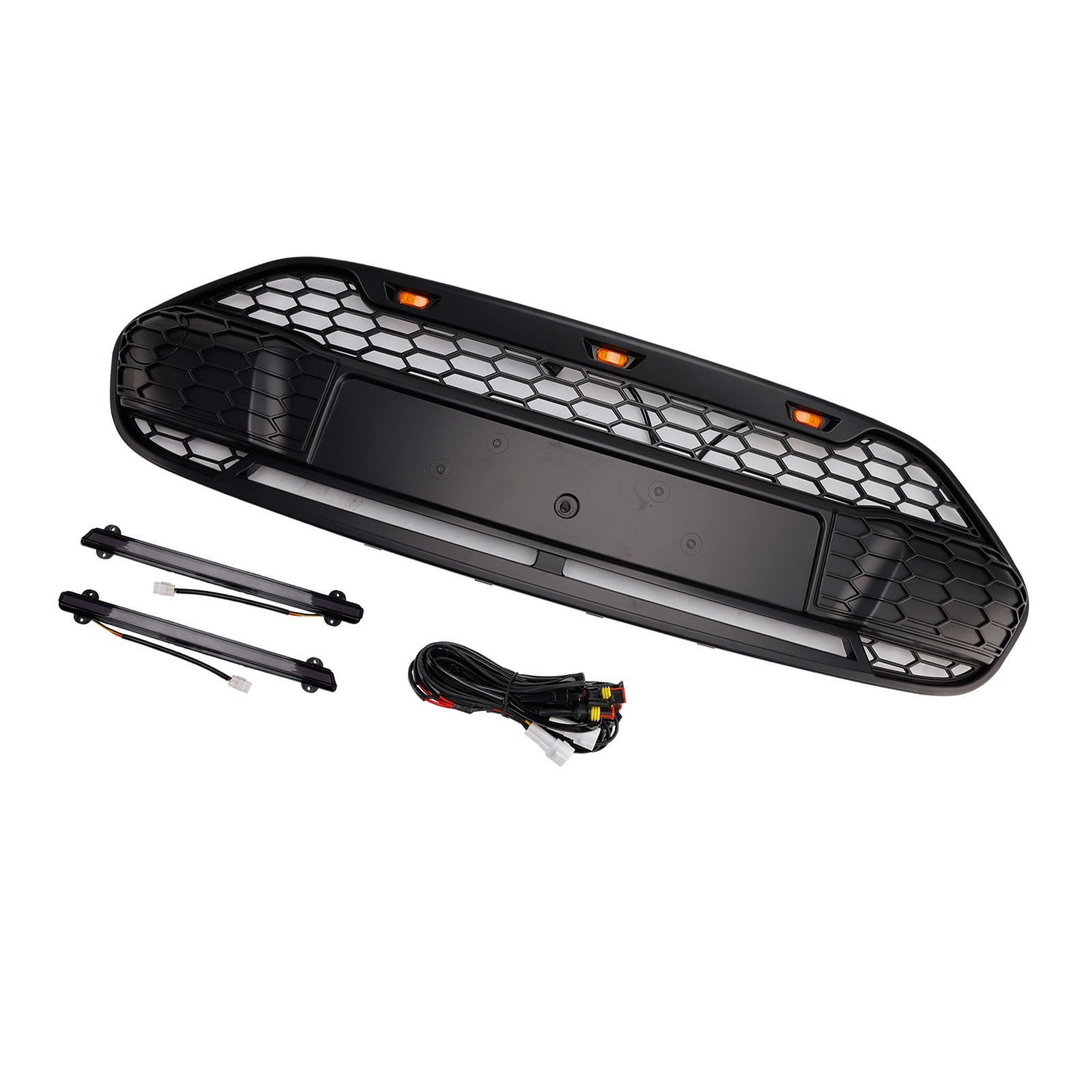 Ford Transit Connect 2014-2018 With LED Black Front Bumper Grill Grille