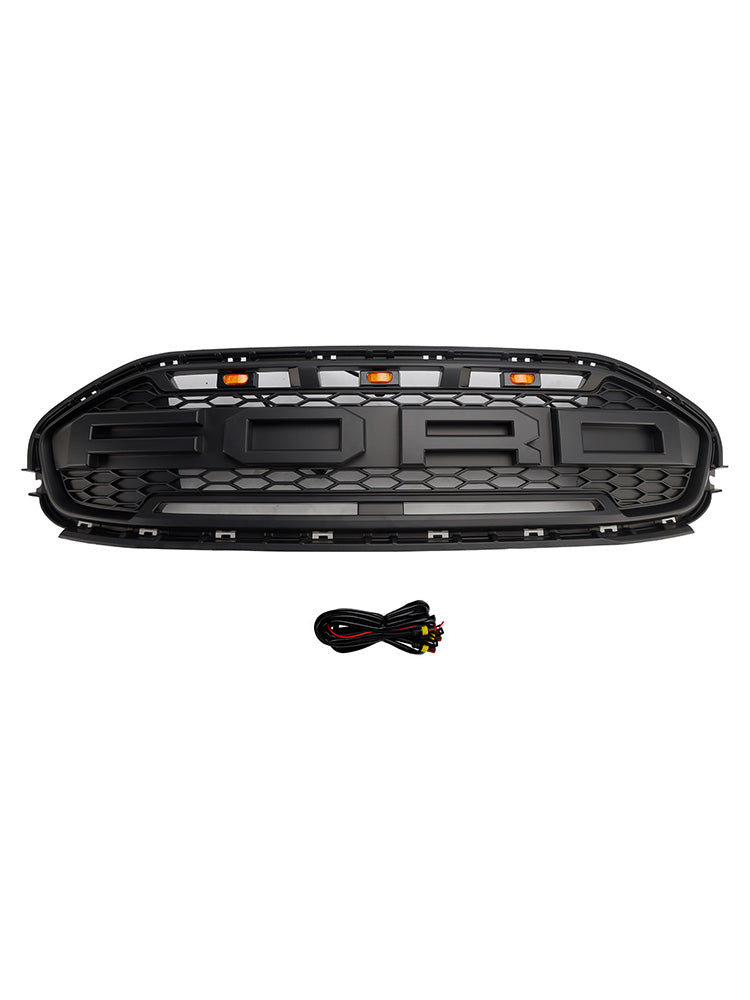 Ford Transit Connect 2019-2023 Black Front Bumper Grill Grille With LED