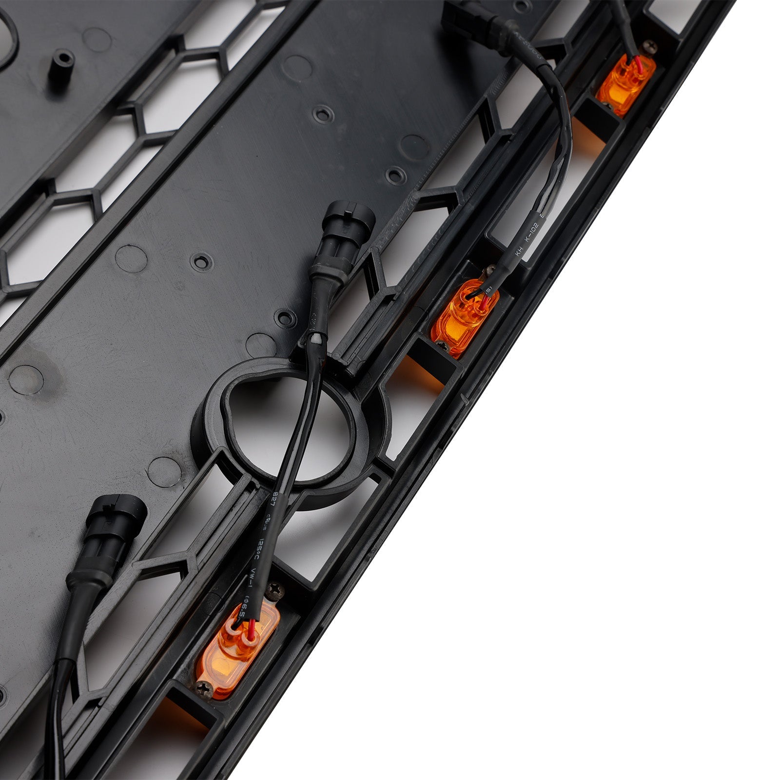 Ford Transit Custom 2013-2017 Matte Black Front Bumper Grille Grill With LED
