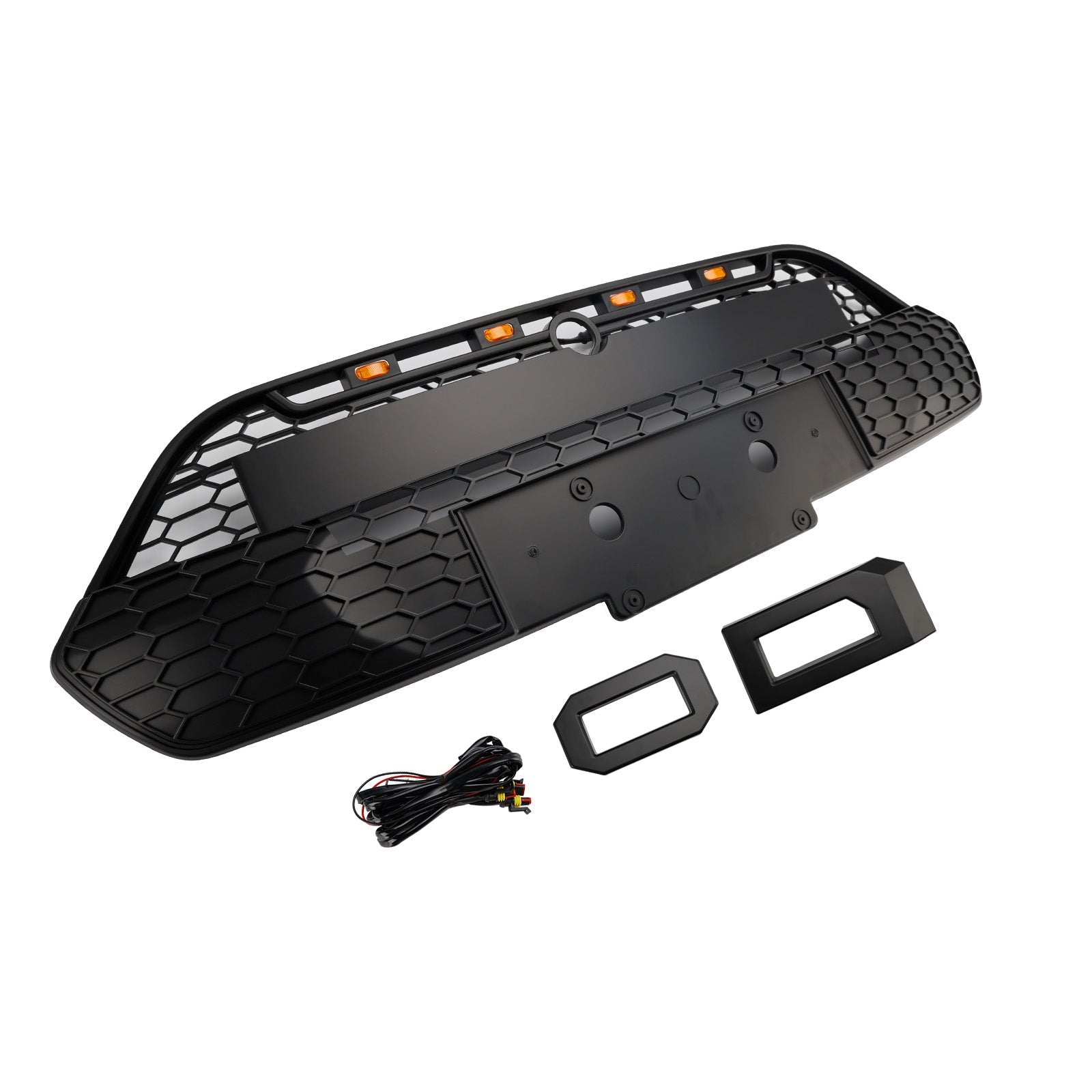 2013 2014 2015 2016 2017 Ford Transit Custom With LED Matte Black Front Bumper Grille Grill