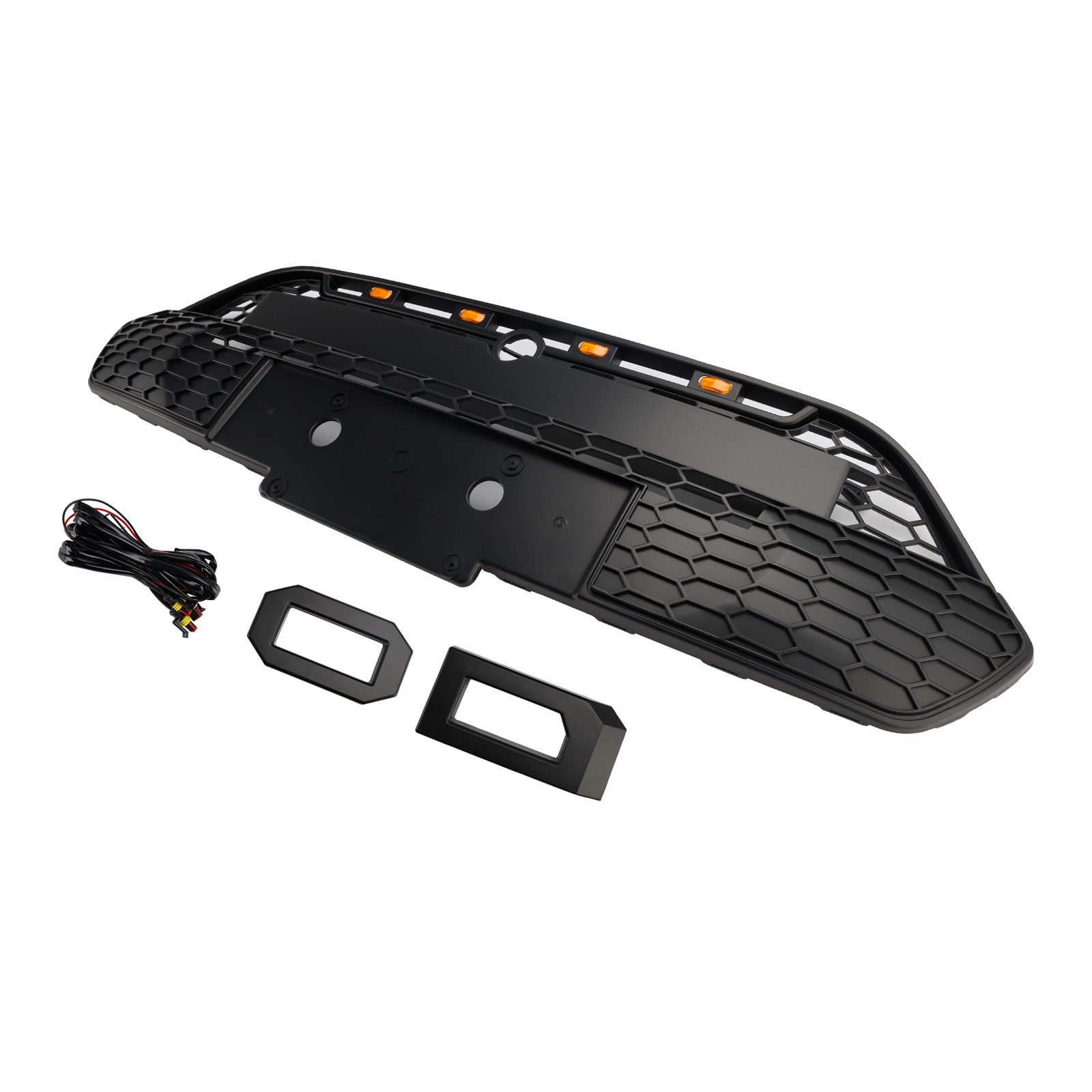 2013 2014 2015 2016 2017 Ford Transit Custom With LED Matte Black Front Bumper Grille Grill