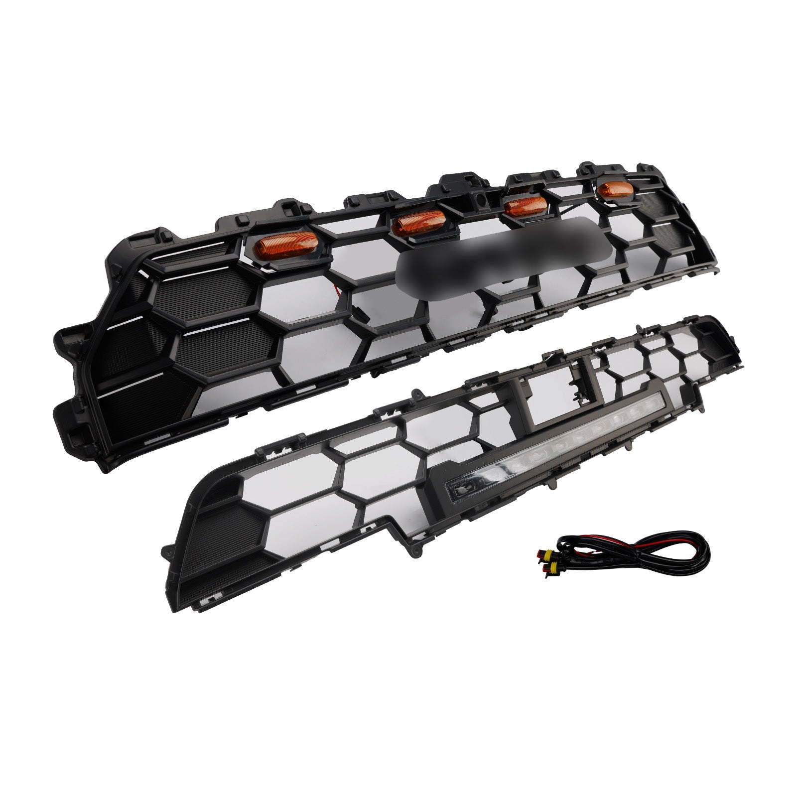 2024+ Toyota 4Runner TRD PRO W/Light Bar Front Bumper Grille Grill Black