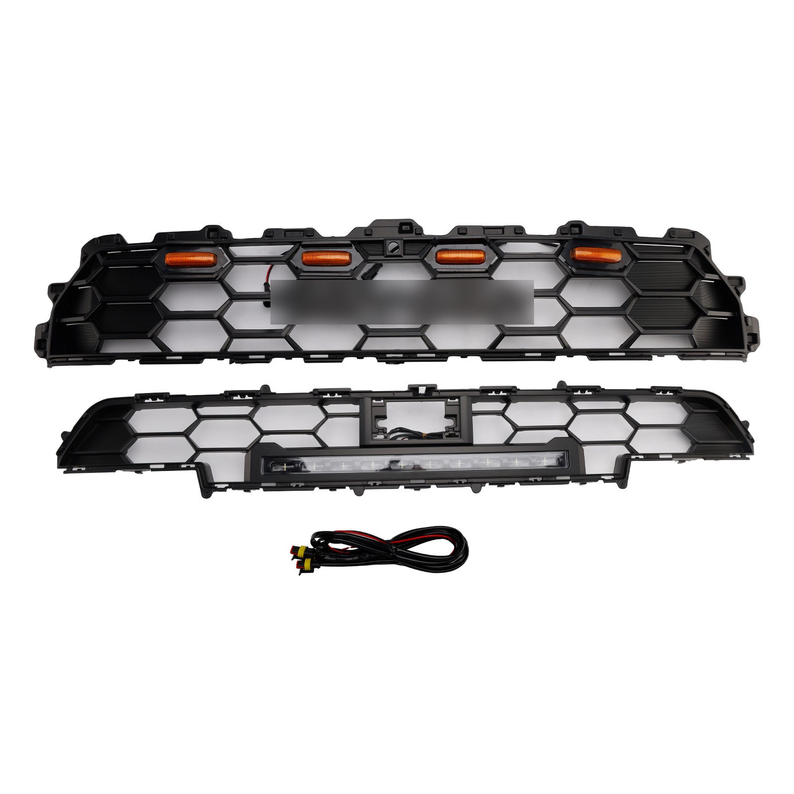 2024+ Toyota 4Runner TRD PRO W/Light Bar Front Bumper Grille Grill Black