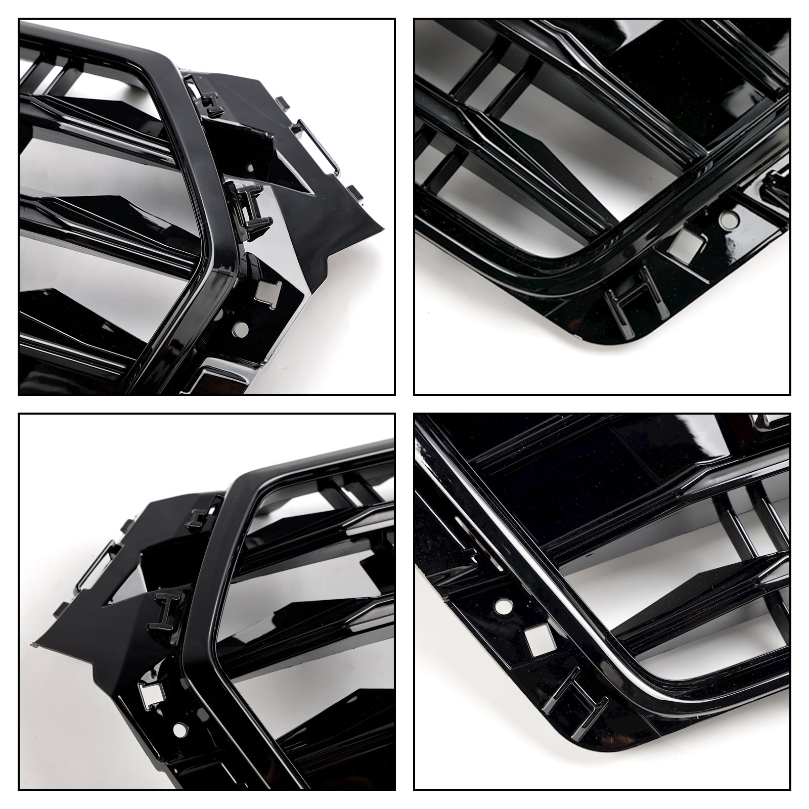 Audi A4/S4 B9 2017-2018 S4 Style Bumper Mesh Hex Grille Grill Black