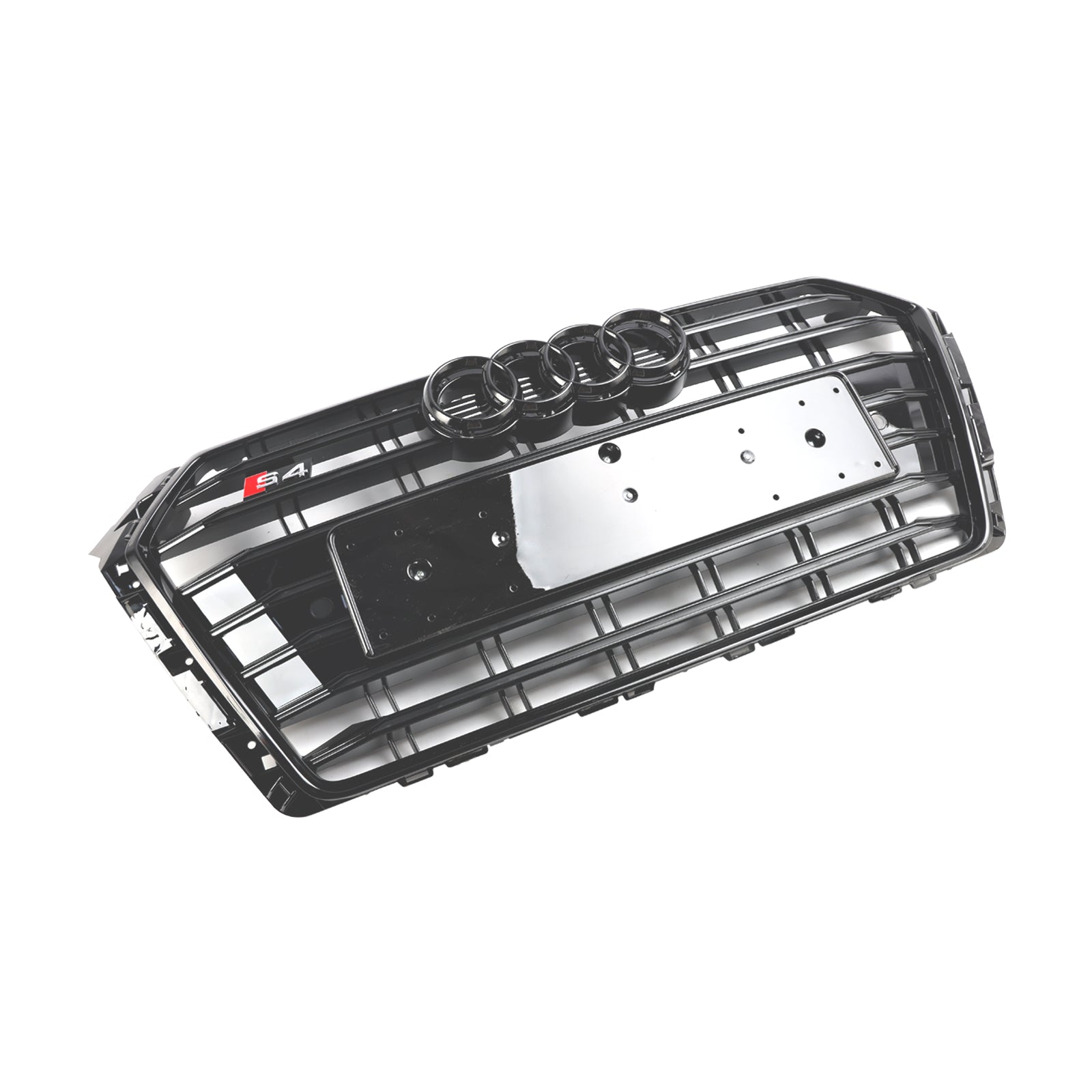 Audi A4/S4 B9 2017-2018 S4 Style Bumper Mesh Hex Grille Grill Black